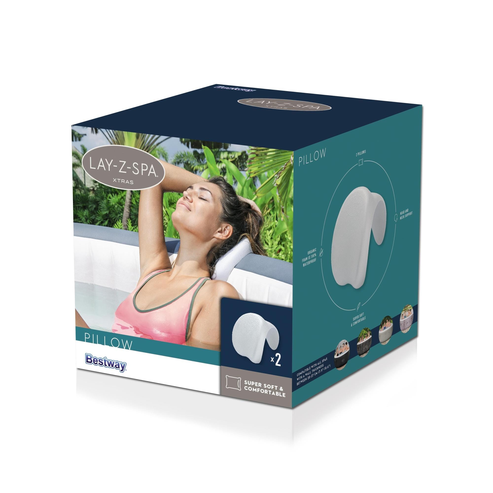 Accessori Piscine e Spa Cuscino per idromassaggio gonfiabile Lay-Z-Spa, 2 pezzi Bestway 4