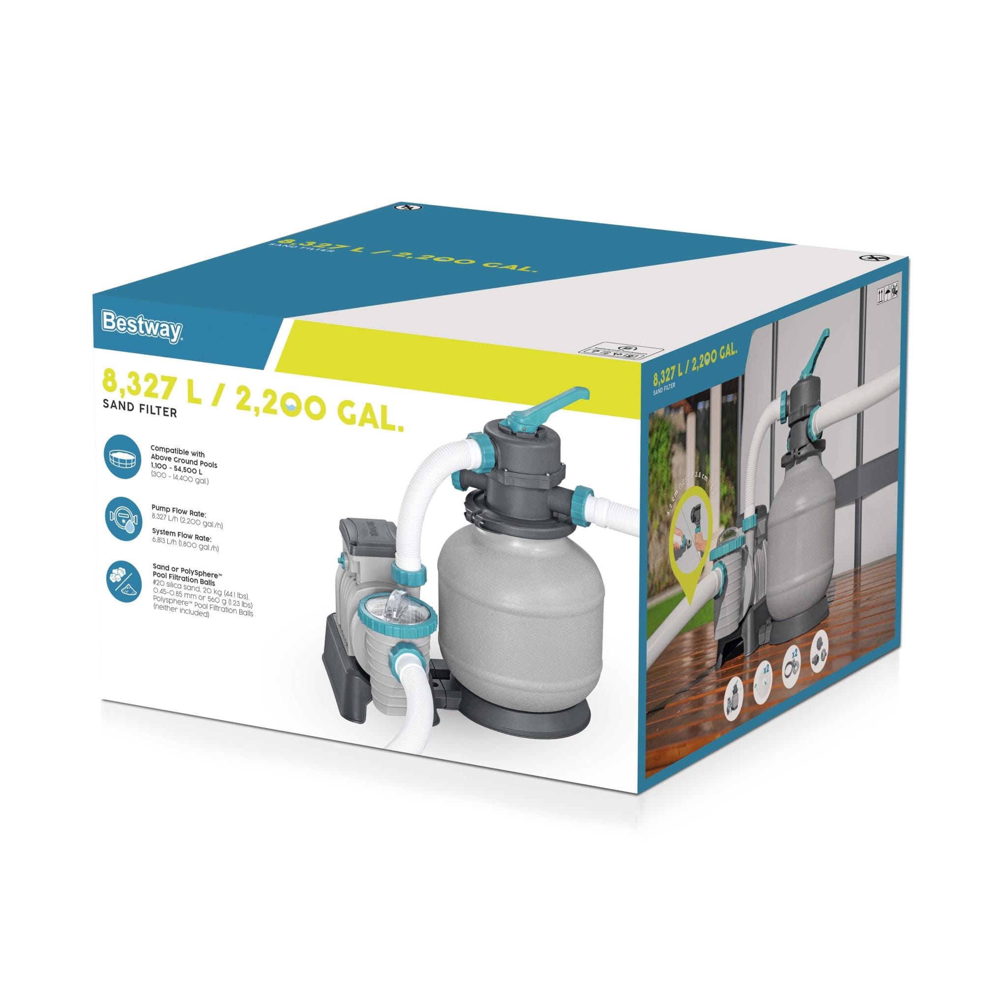 Accessori Piscine e Spa Pompa filtro a sabbia - 8.327 L/H Bestway 7