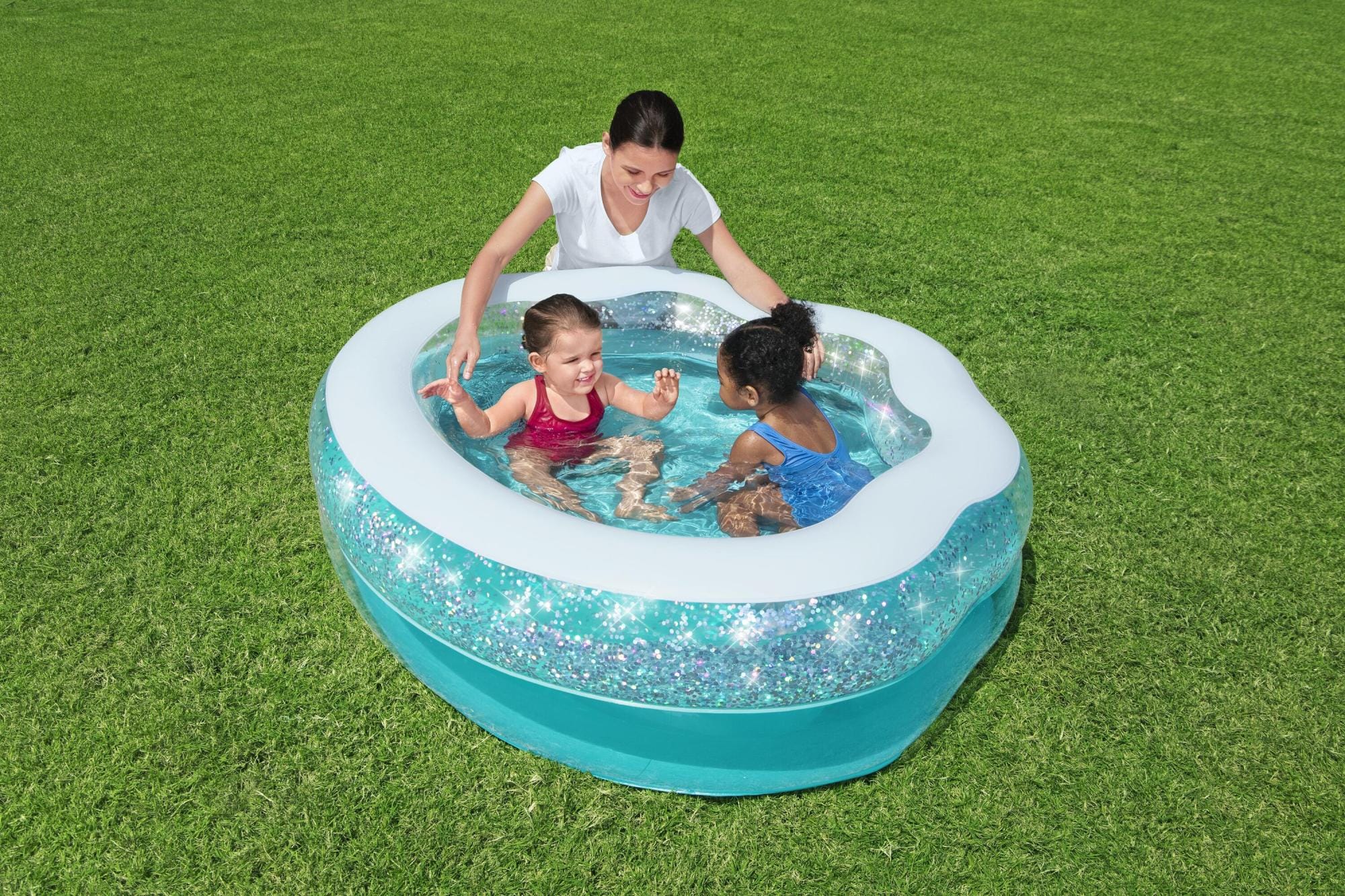 Giochi gonfiabili per bambini Piscinetta gonfiabile Sparkle Shell da 150x127x43 cm Bestway 6