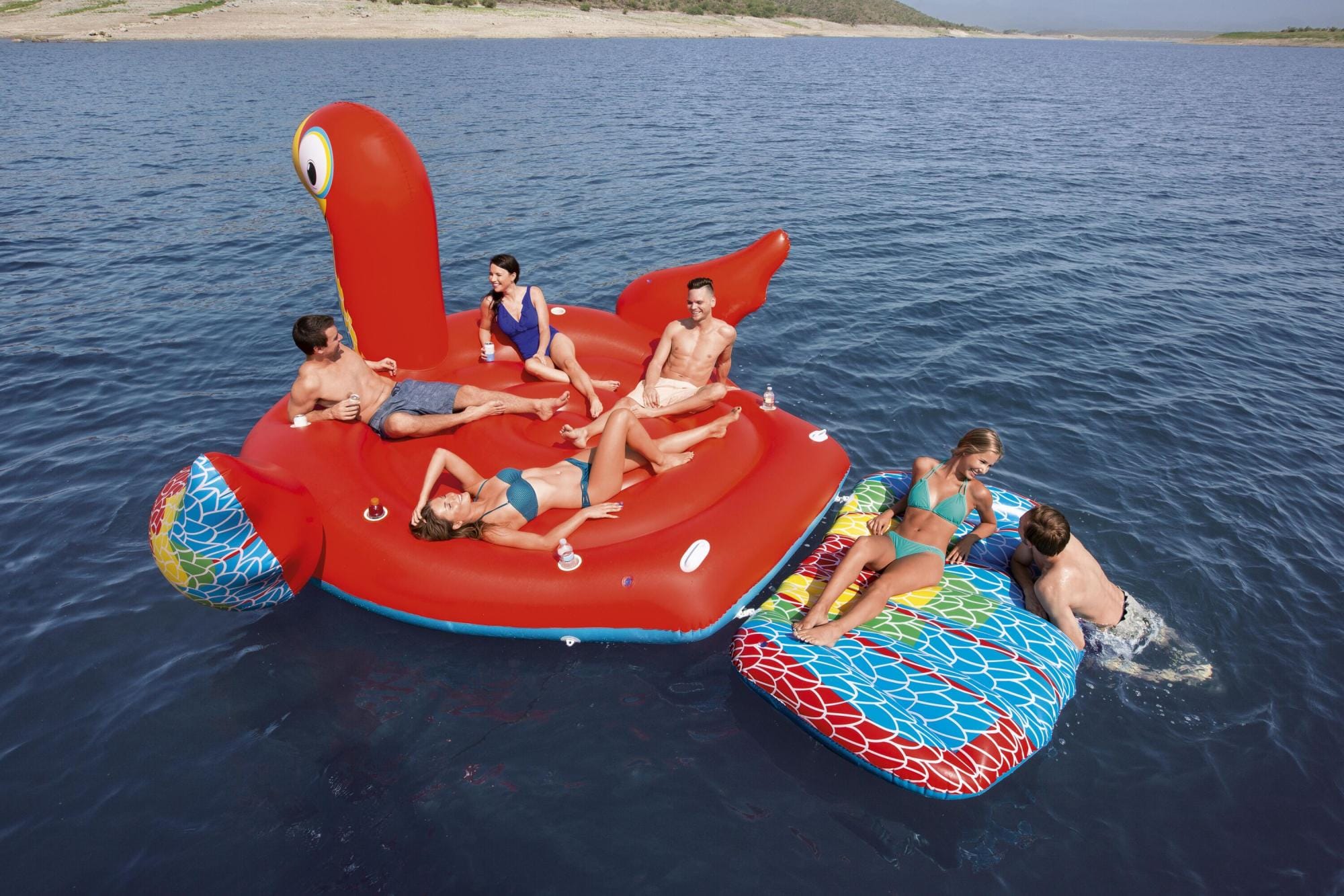 Gonfiabili mare per adulti Isola gonfiabile a forma di pappagallo Bestway 4