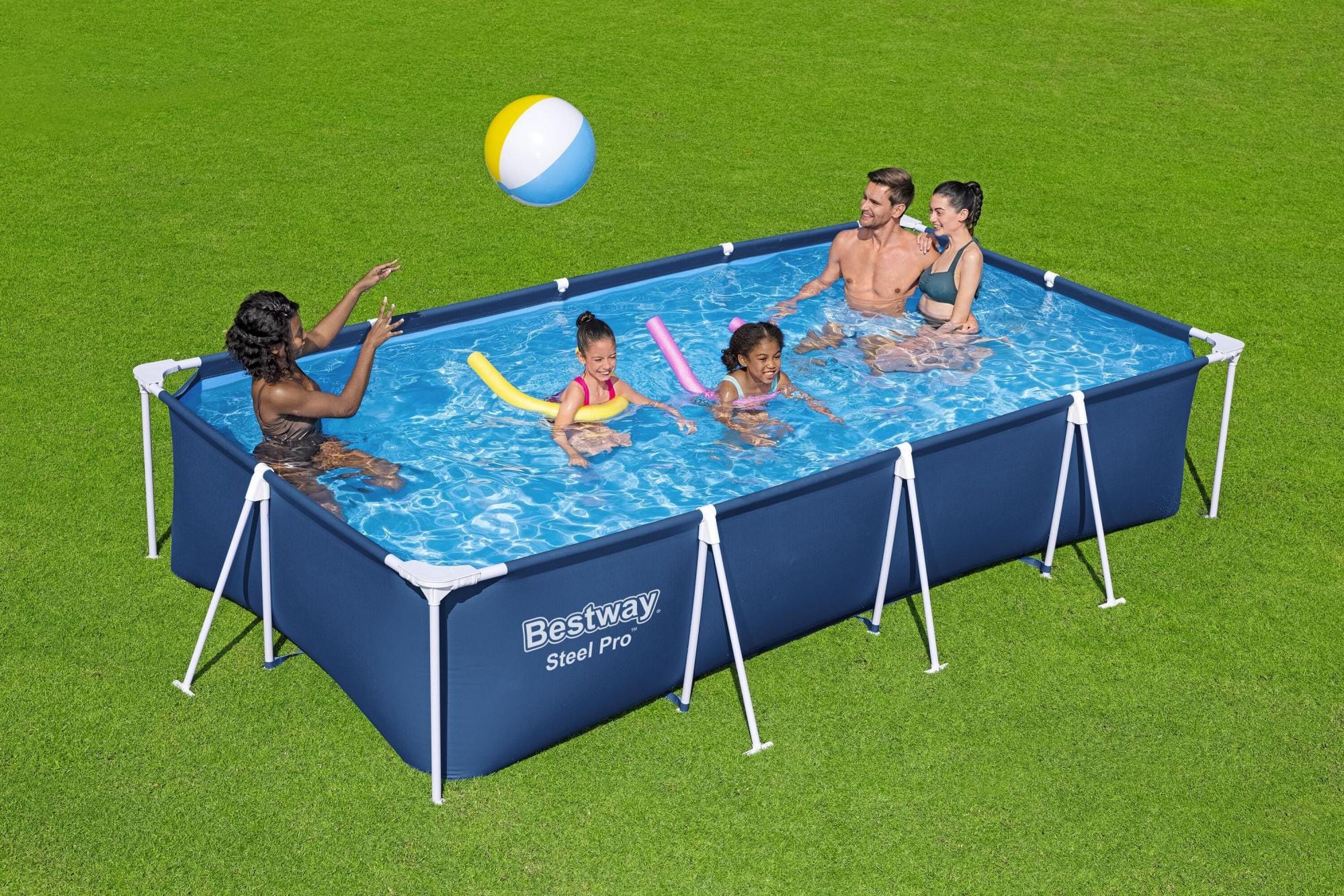 Piscine fuori terra Set piscina fuori terra rettangolare Steel Pro da 400x211x81 cm Bestway 3