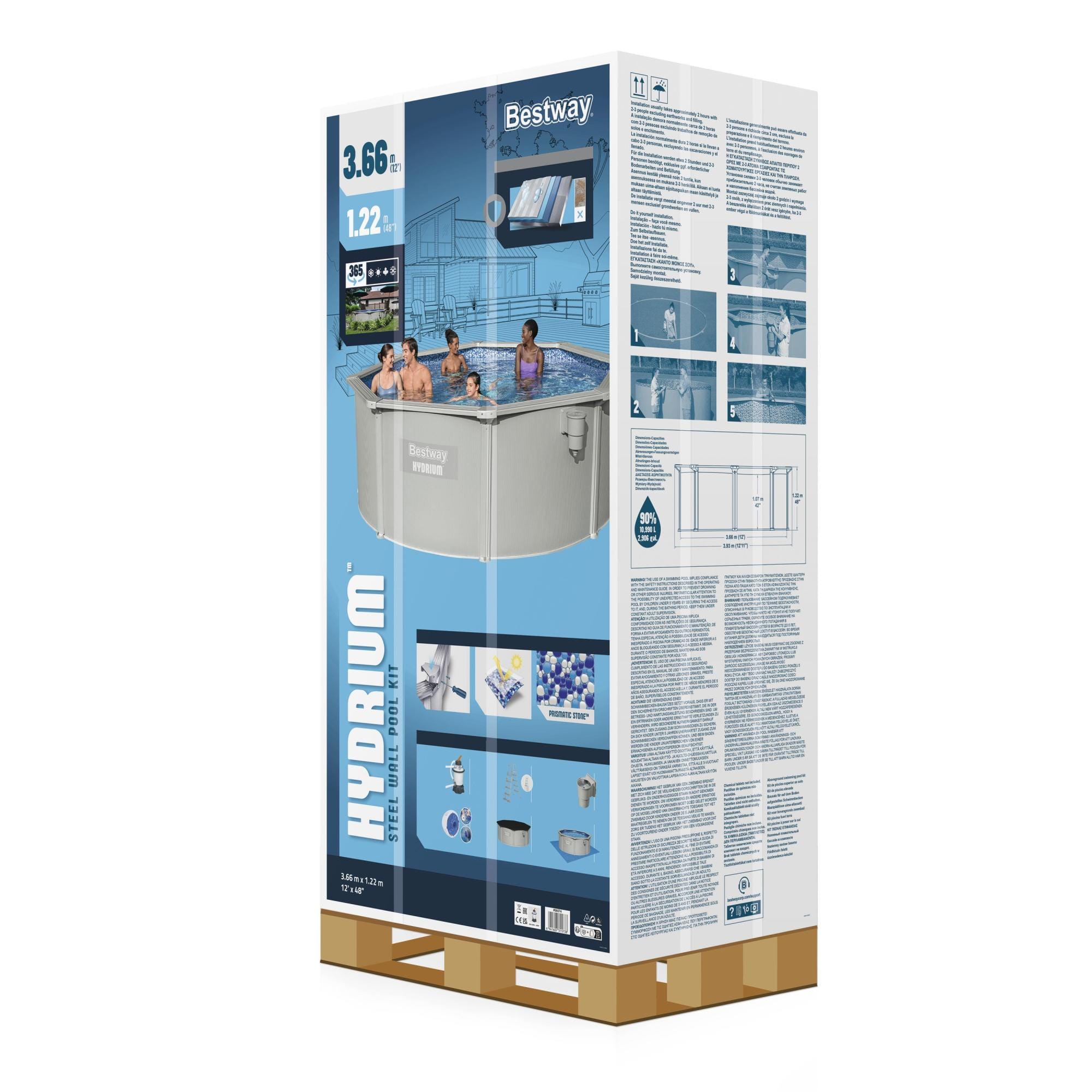Piscine fuori terra Set piscina fuori terra rotonda Hydrium da 360x120 cm grigio Bestway 7