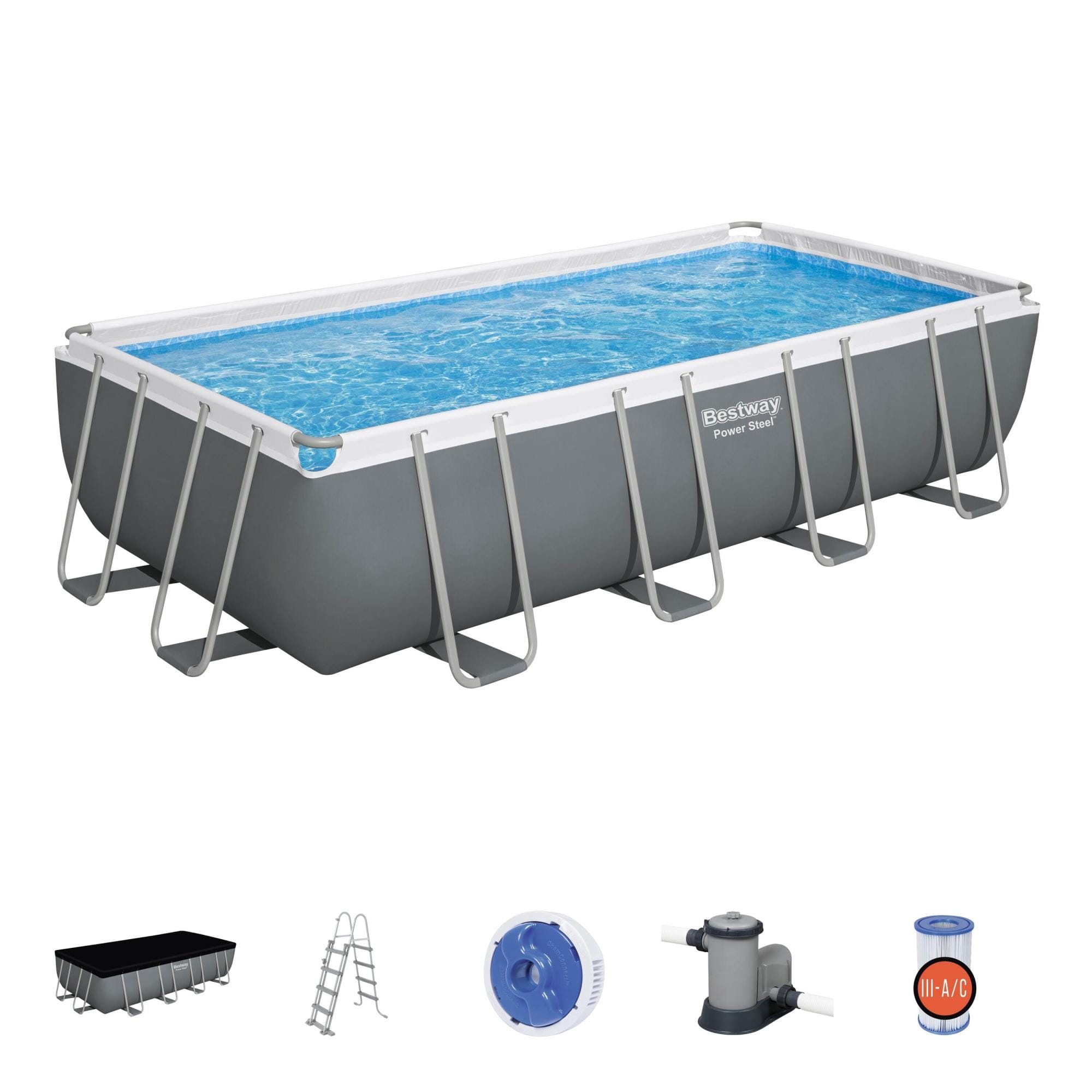 Piscine fuori terra Set piscina da 549x274x122 cm grigio scuro Bestway 1