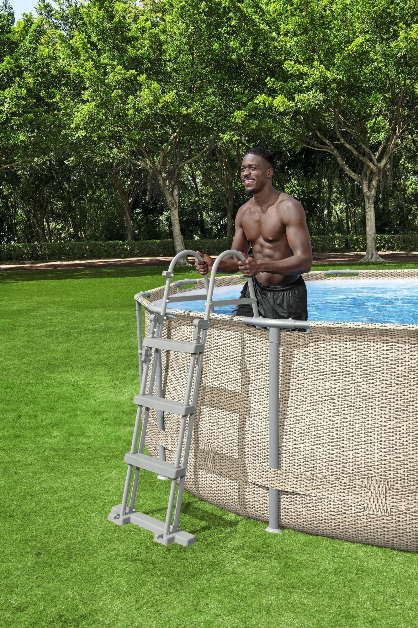 Accessori Piscine e Spa Scaletta di sicurezza per piscina da 107 cm Bestway 3