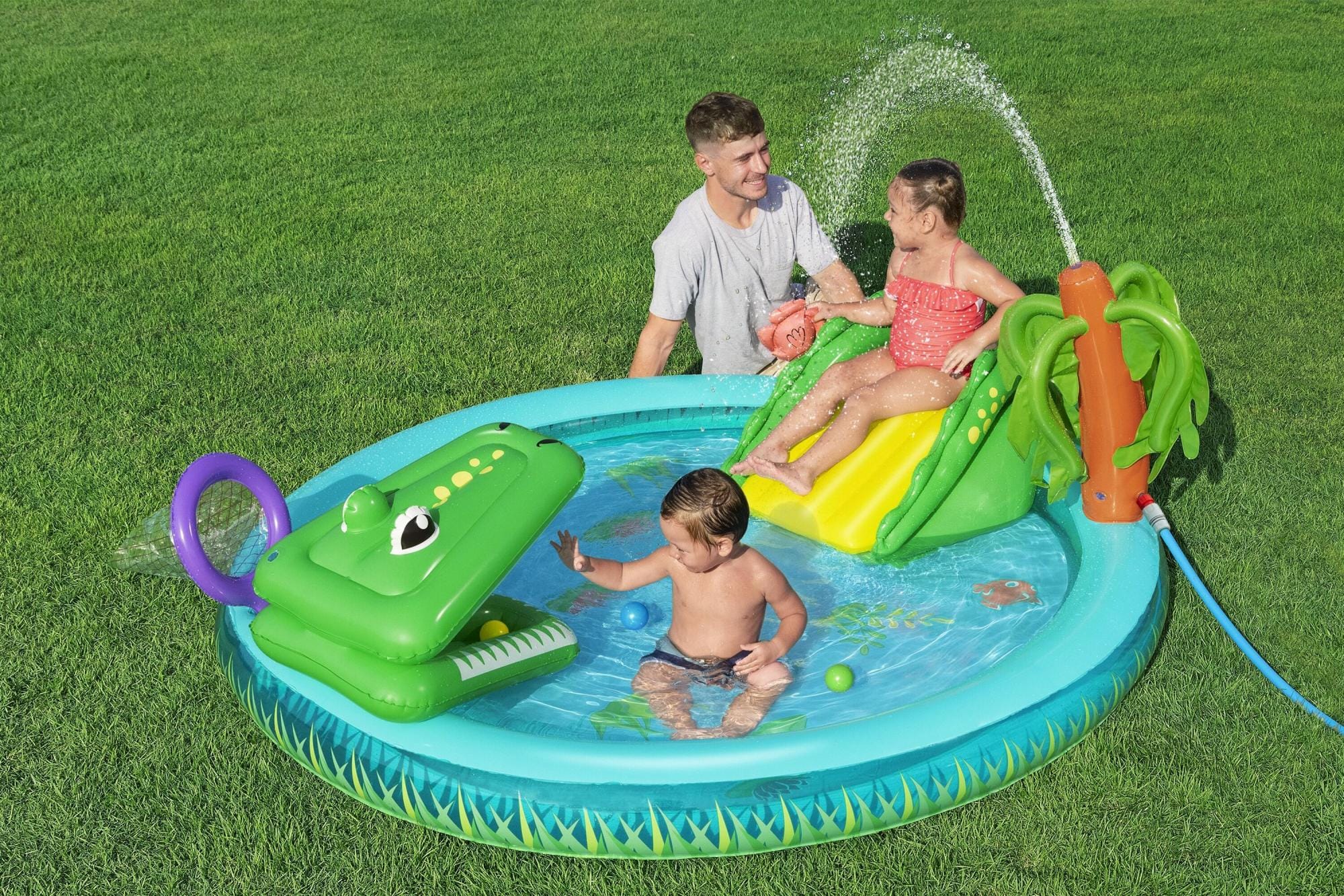 Giochi gonfiabili per bambini Playcenter gonfiabile Crocodile Cove per bambini Bestway 2