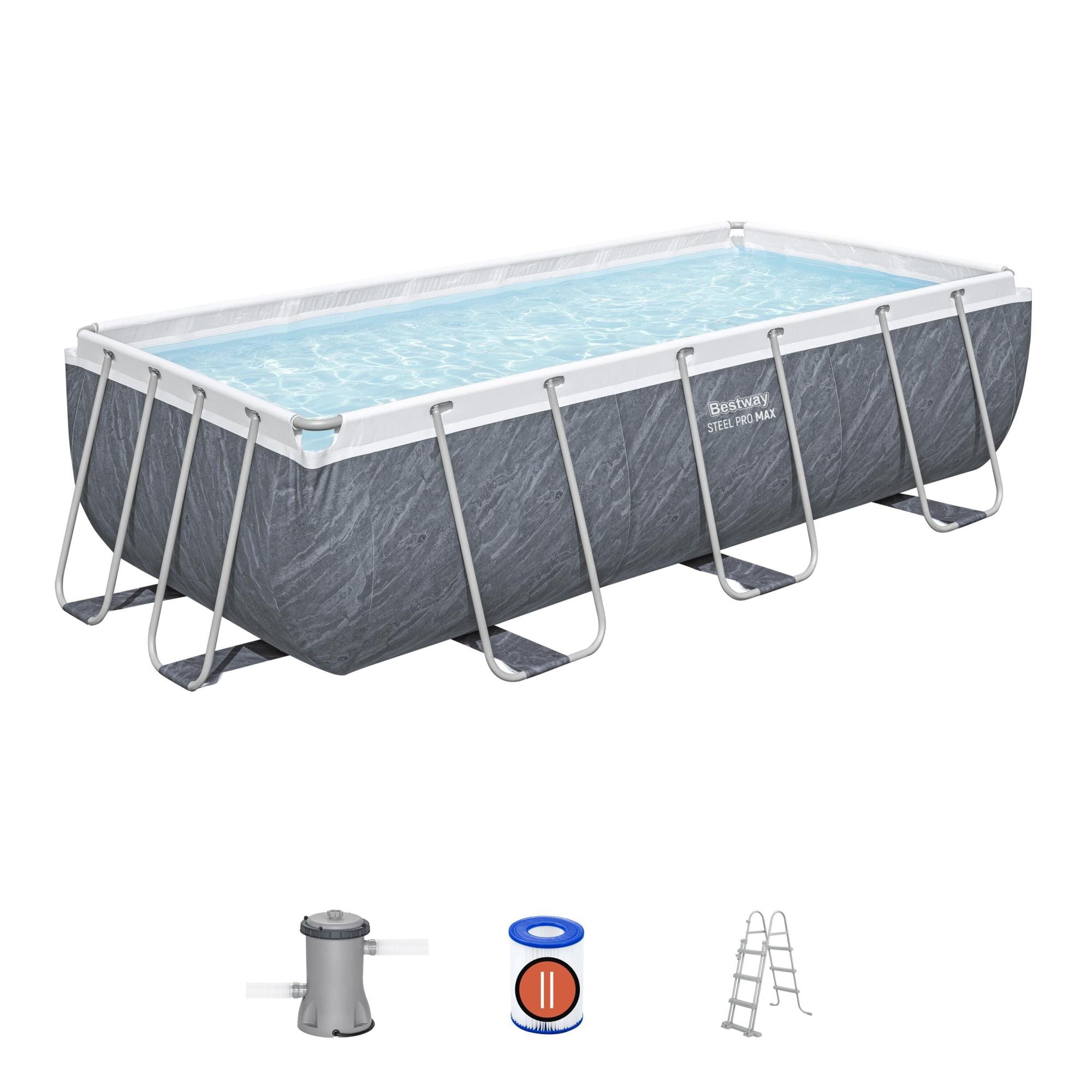 Piscine fuori terra Set piscina da 404x201x100 cm effetto marmo Bestway 1