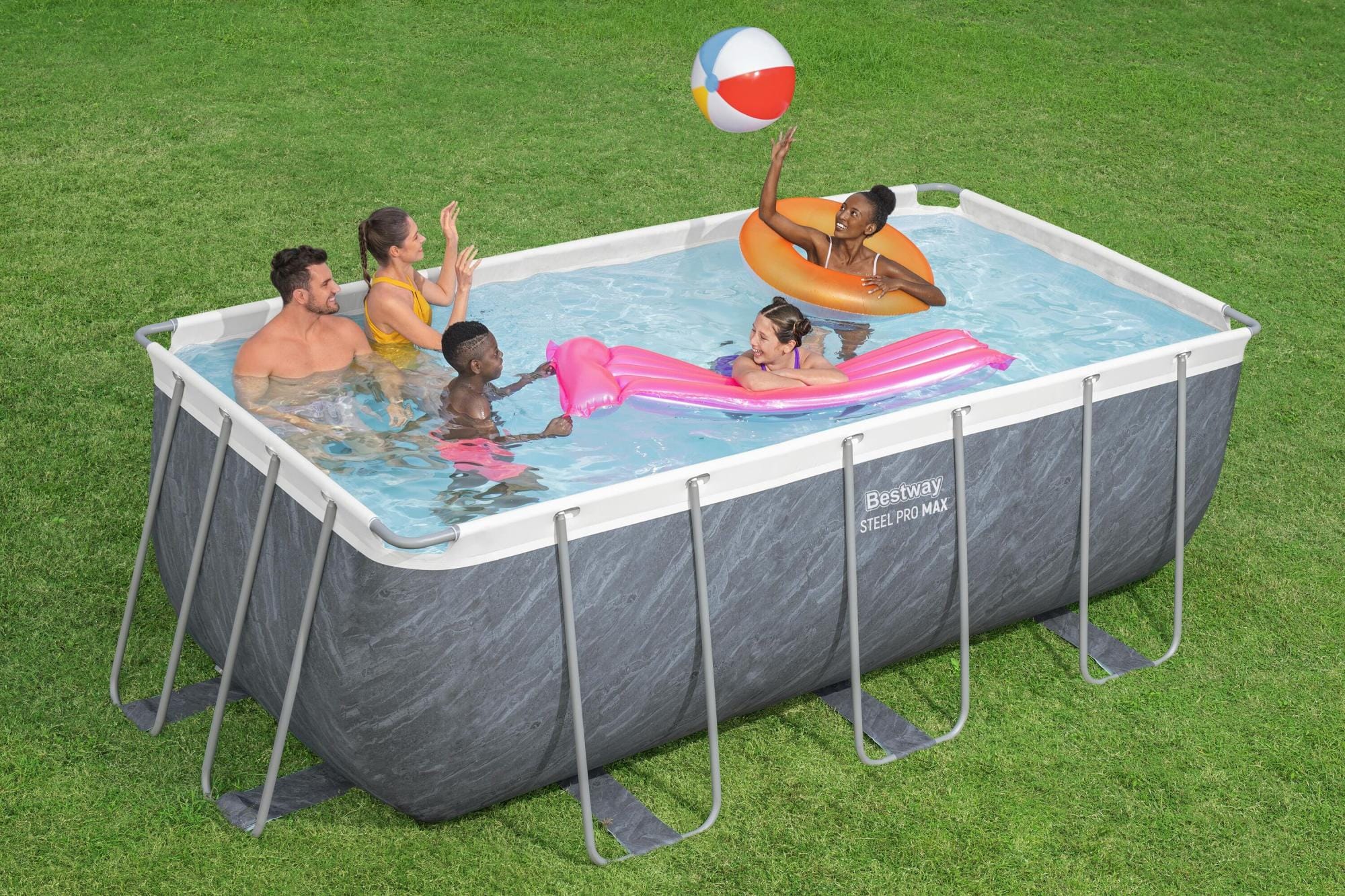 Piscine fuori terra Set piscina da 412x201x122 cm effetto marmo Bestway 1