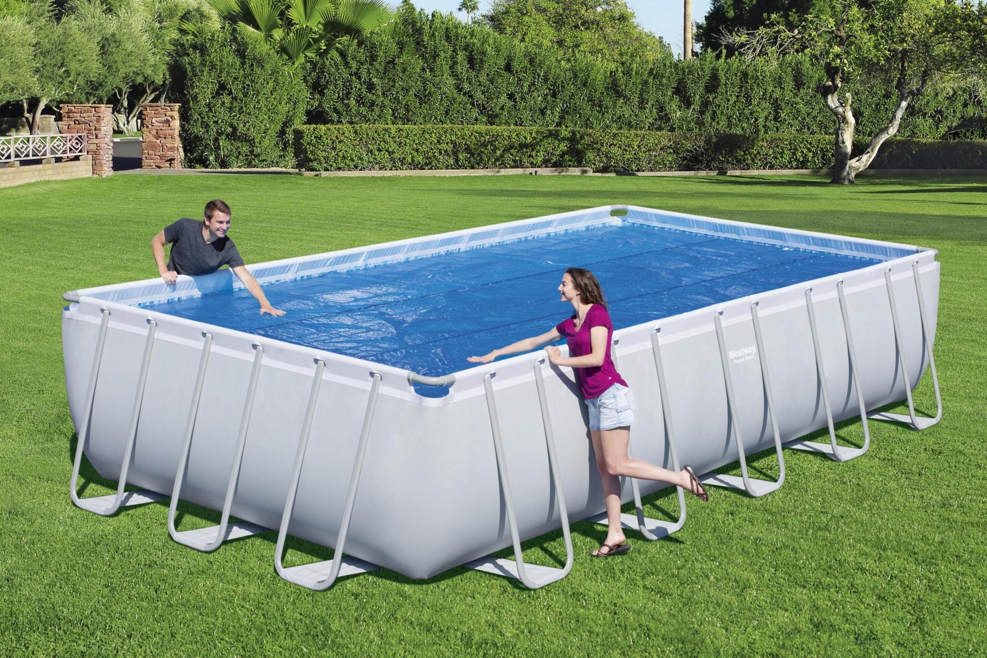 Coperture e Tappetini Copertura rettangolare adattabile da 732X366X132 cm Bestway 1
