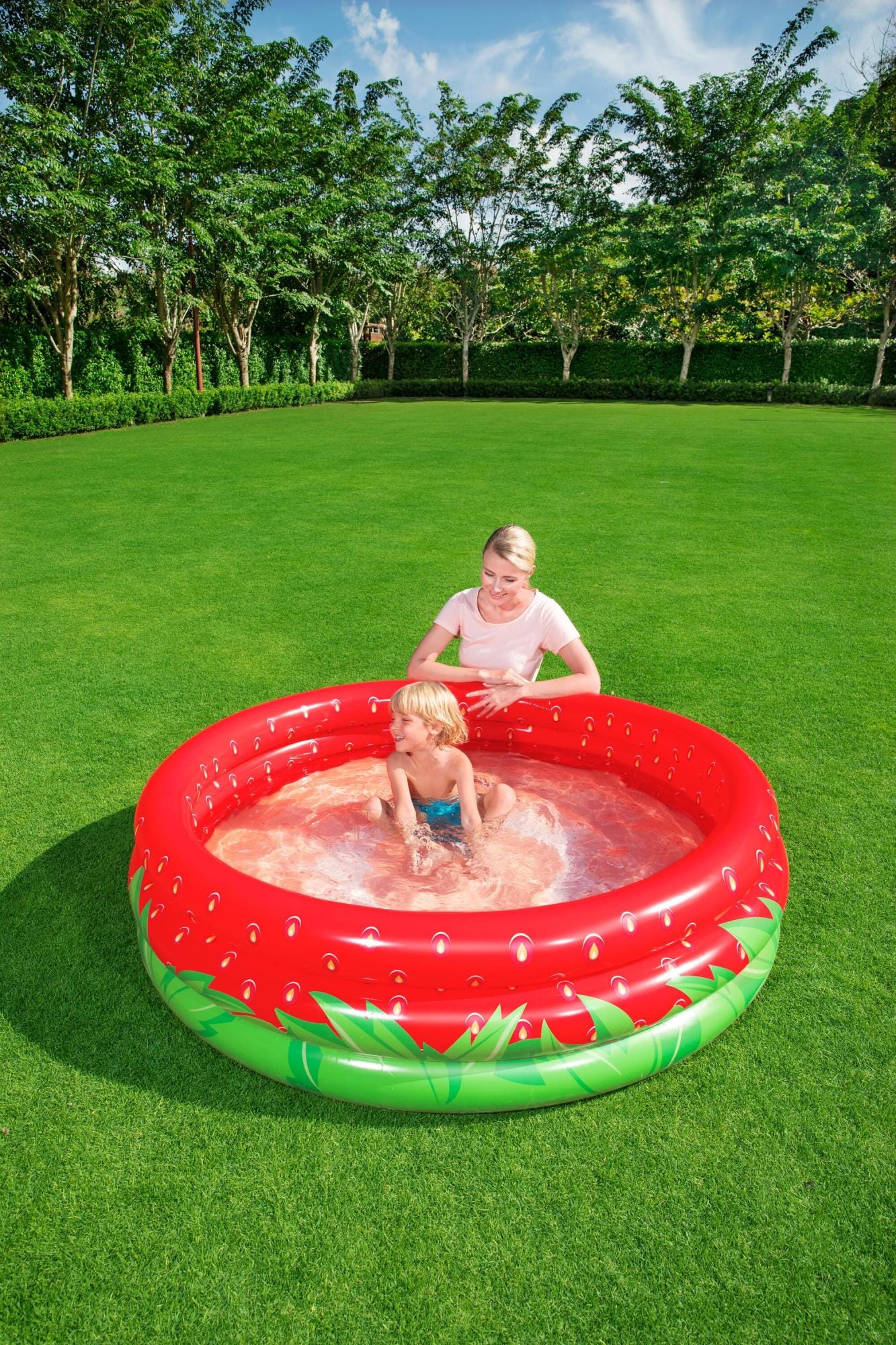 Giochi gonfiabili per bambini Piscinetta gonfiabile Fragola da 160x 38 cm Bestway 4