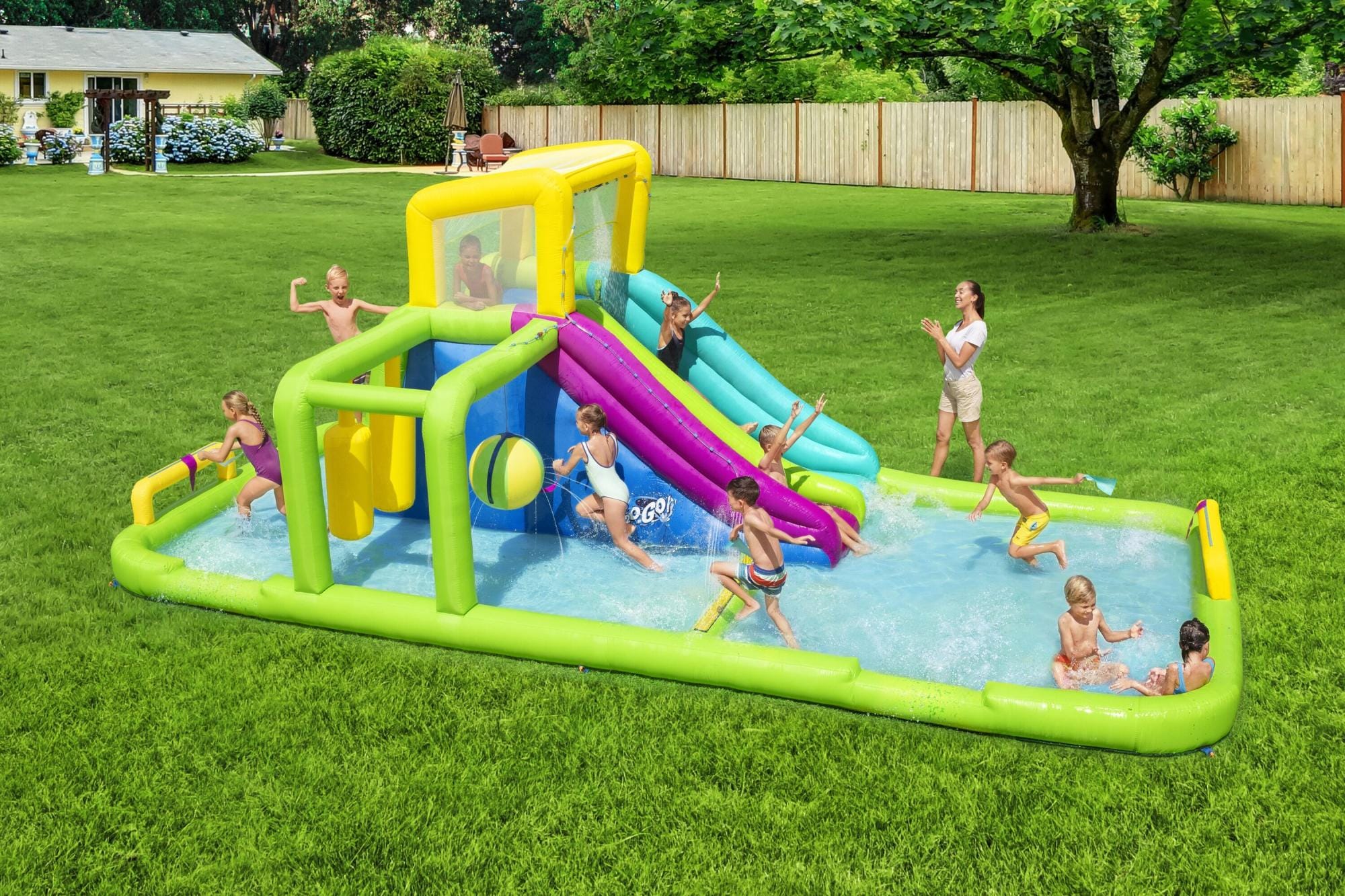 Giochi gonfiabili per bambini Parco acquatico gonfiabile Splash Course Bestway 2