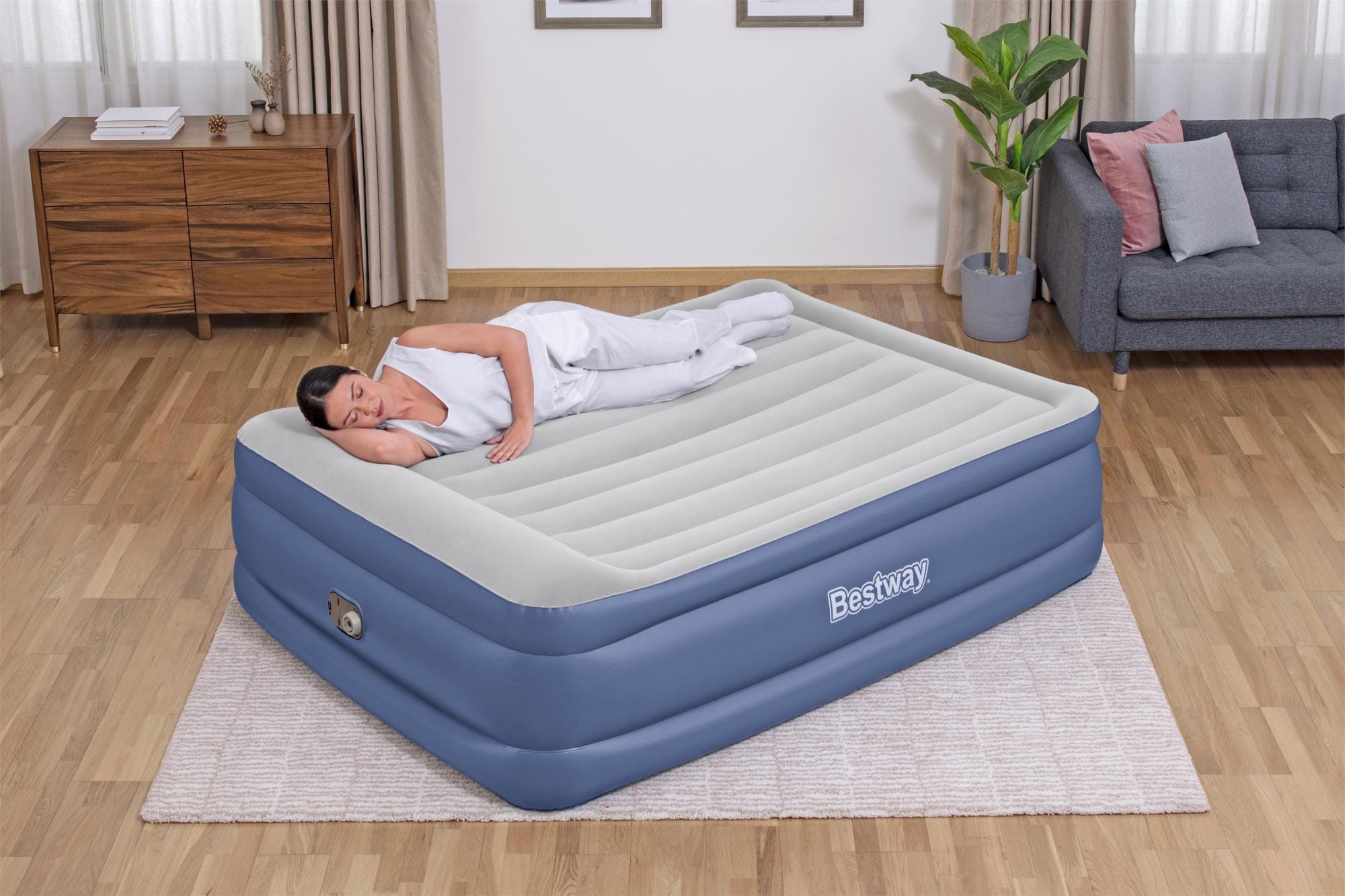Materassi gonfiabili Materasso gonfiabile matrimoniale da 203x152x56 cm in Tritech Bestway 1