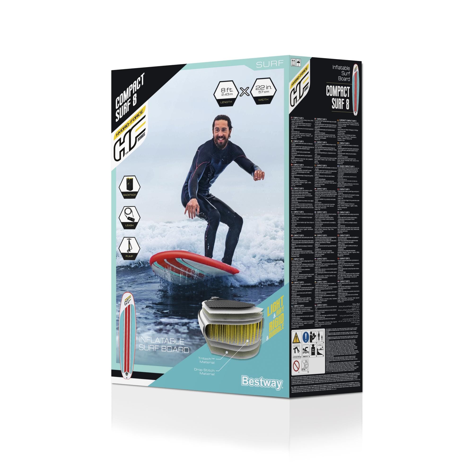 Sport Acquatici Tavola da surf gonfiabile Compact 8 da 243x57 cm Bestway 9