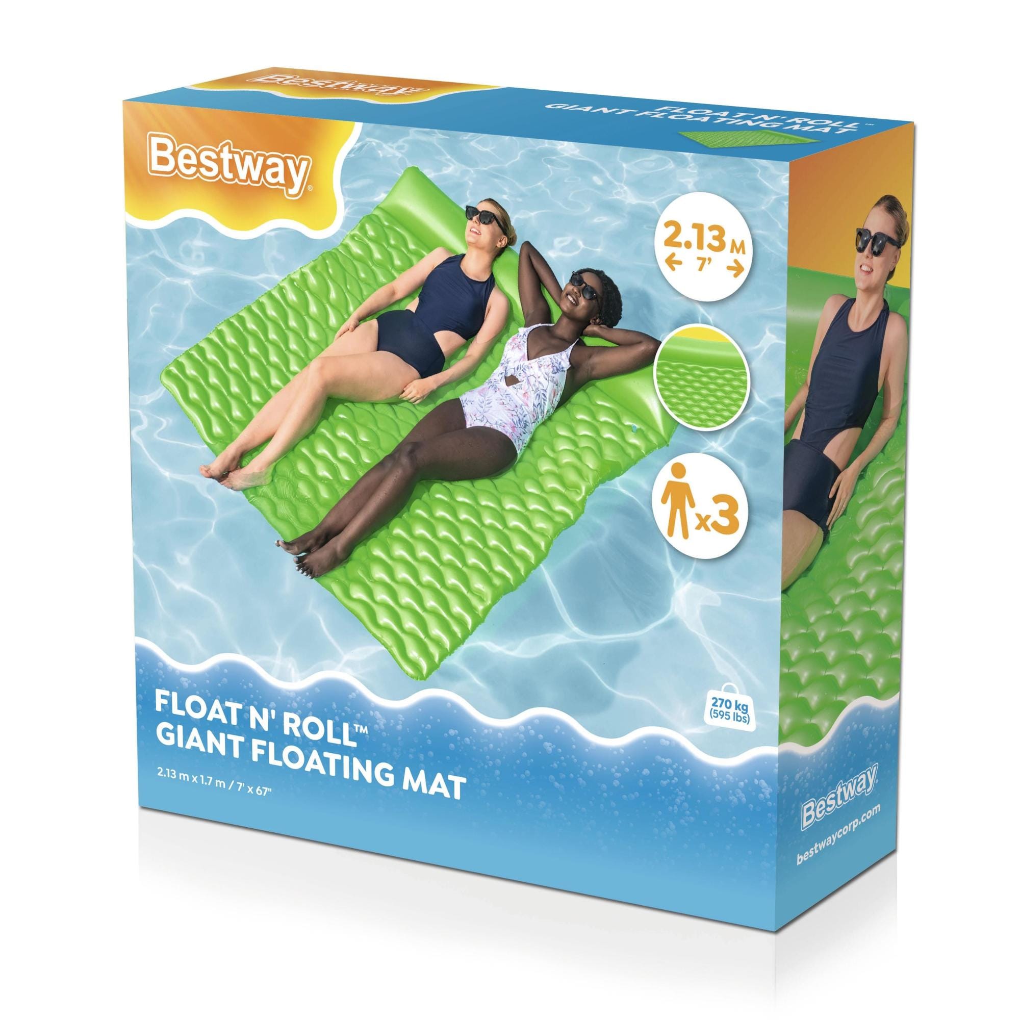 Gonfiabili mare per adulti Materassino gonfiabile Float 'N Roll Bestway 4