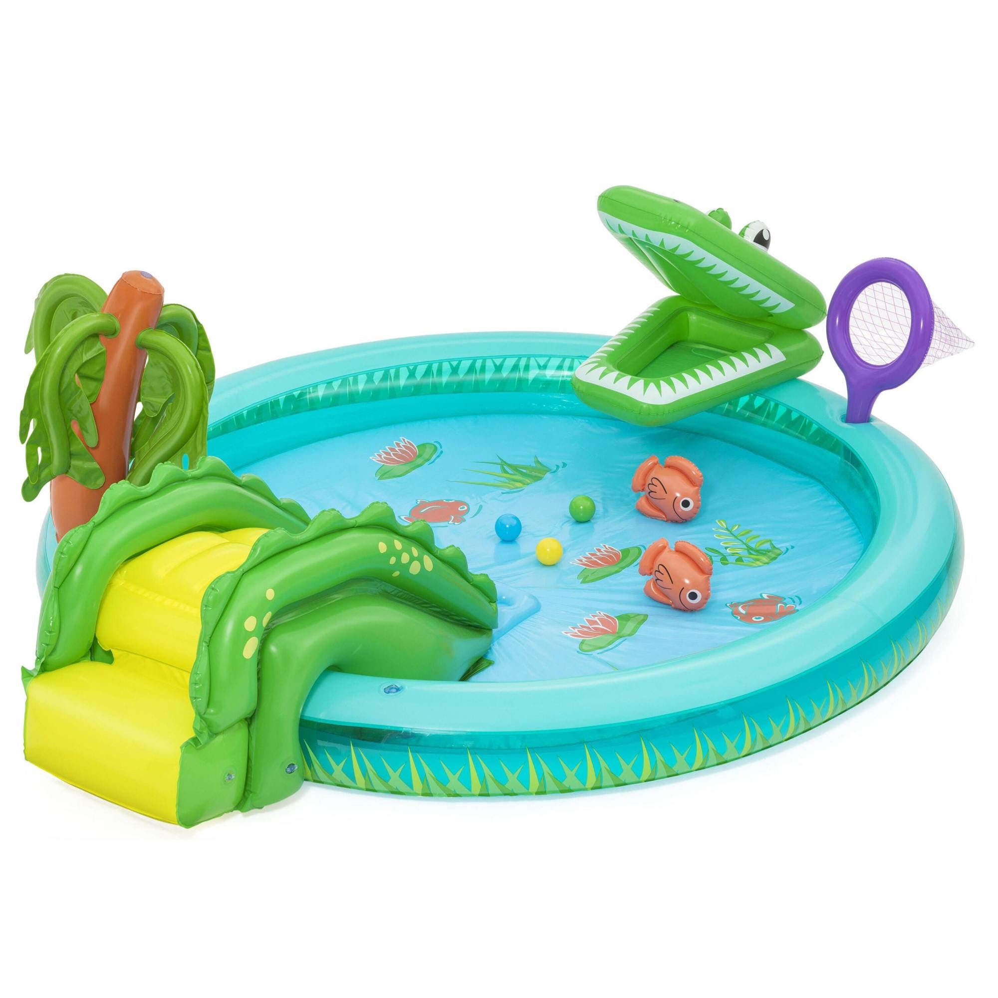 Giochi gonfiabili per bambini Playcenter gonfiabile Crocodile Cove per bambini Bestway 1