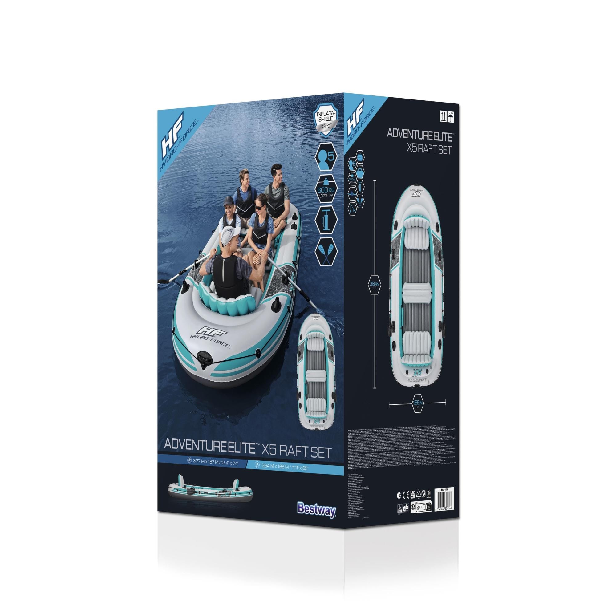 Sport Acquatici Gommone gonfiabile Adventure Elite, 5 posti da 364x166 cm Bestway 10