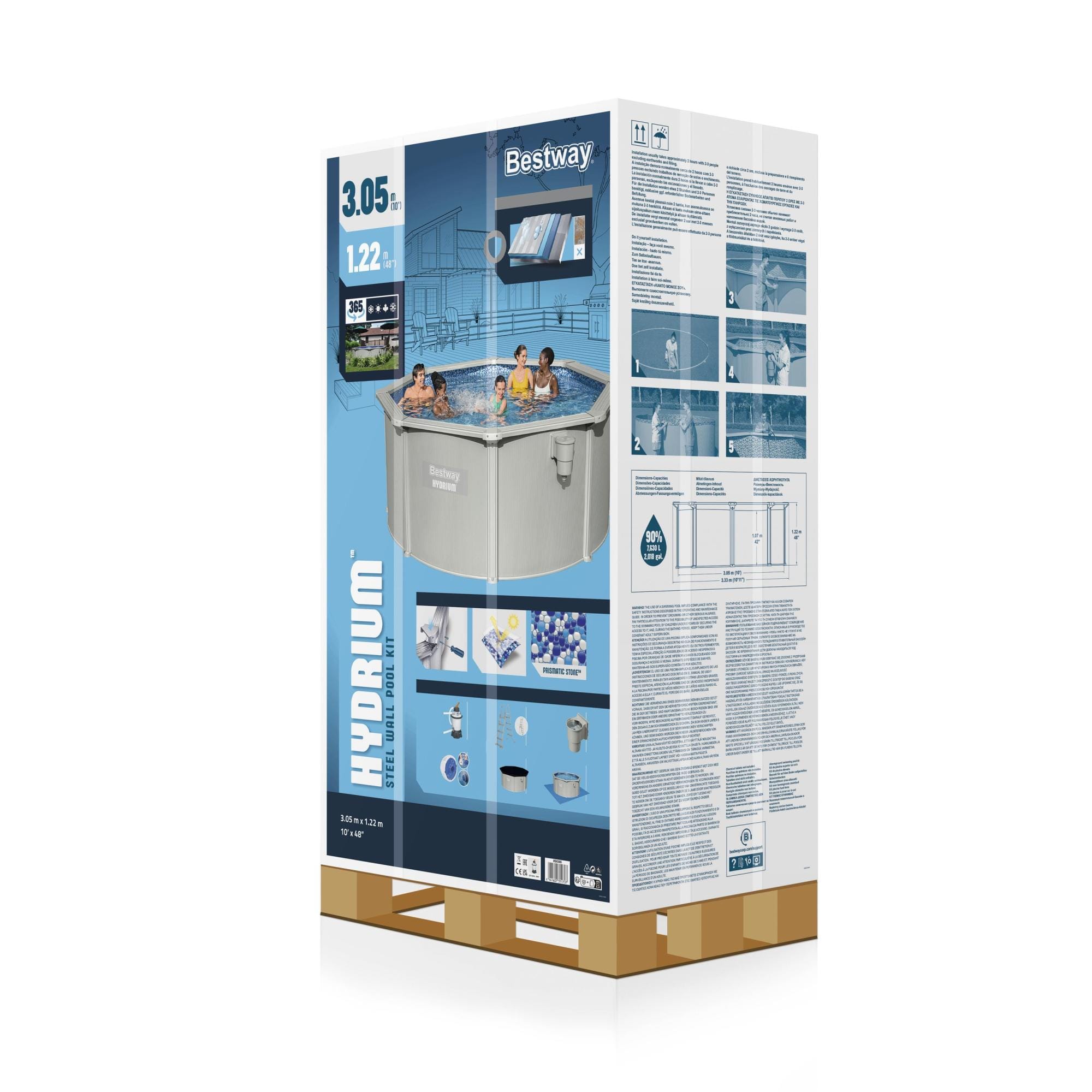 Piscine fuori terra Set piscina fuori terra rotonda Hydrium da 305x122 cm Bestway 5