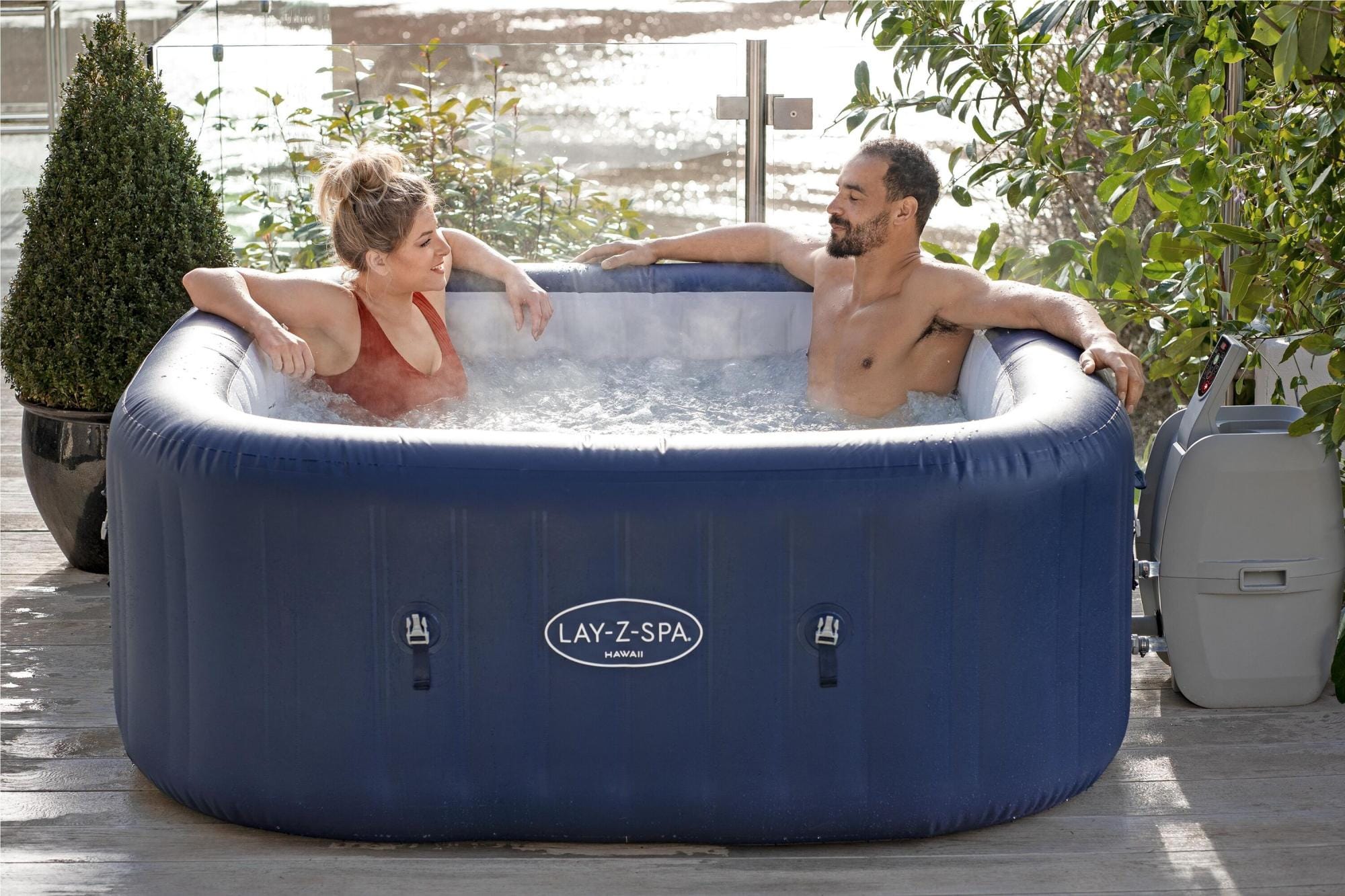 Idromassaggi gonfiabili Lay-Z-Spa Idromassaggio gonfiabile Lay-Z-Spa Hawaii AirJet 4-6 persone con app Bestway 1