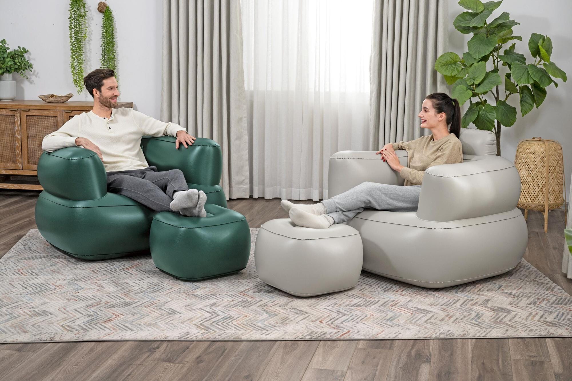 Arredo gonfiabile casa e giardino Poltrona gonfiabile e pouf Comfi Cube Bestway 6