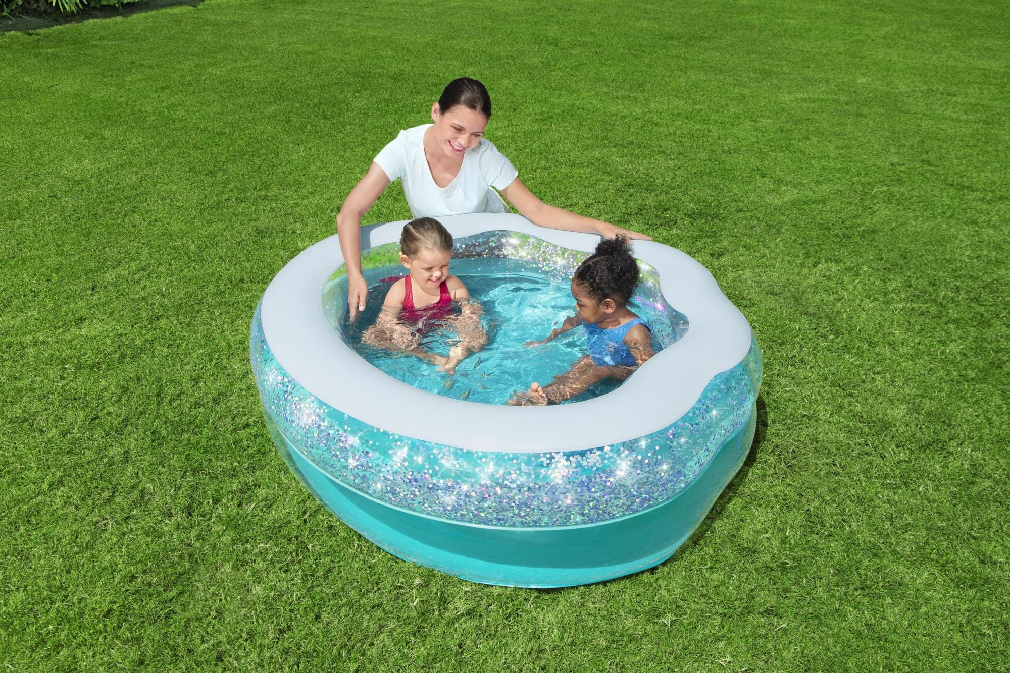 Giochi gonfiabili per bambini Piscinetta gonfiabile Sparkle Shell da 150x127x43 cm Bestway 2