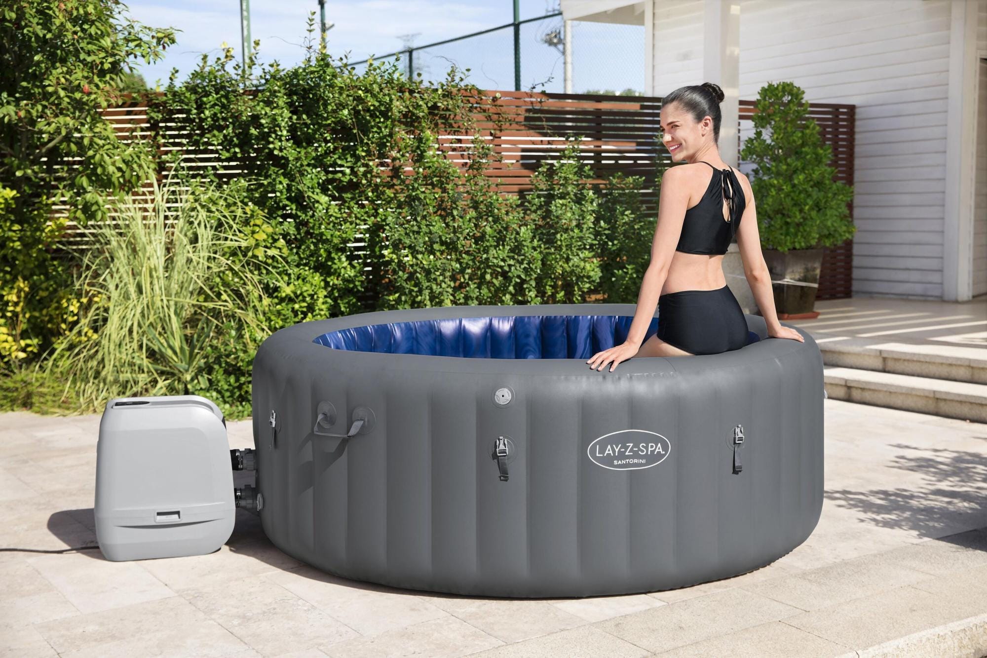 Idromassaggi gonfiabili Lay-Z-Spa Idromassaggio gonfiabile Santorini HydroJet Pro 5-7 persone Bestway 1