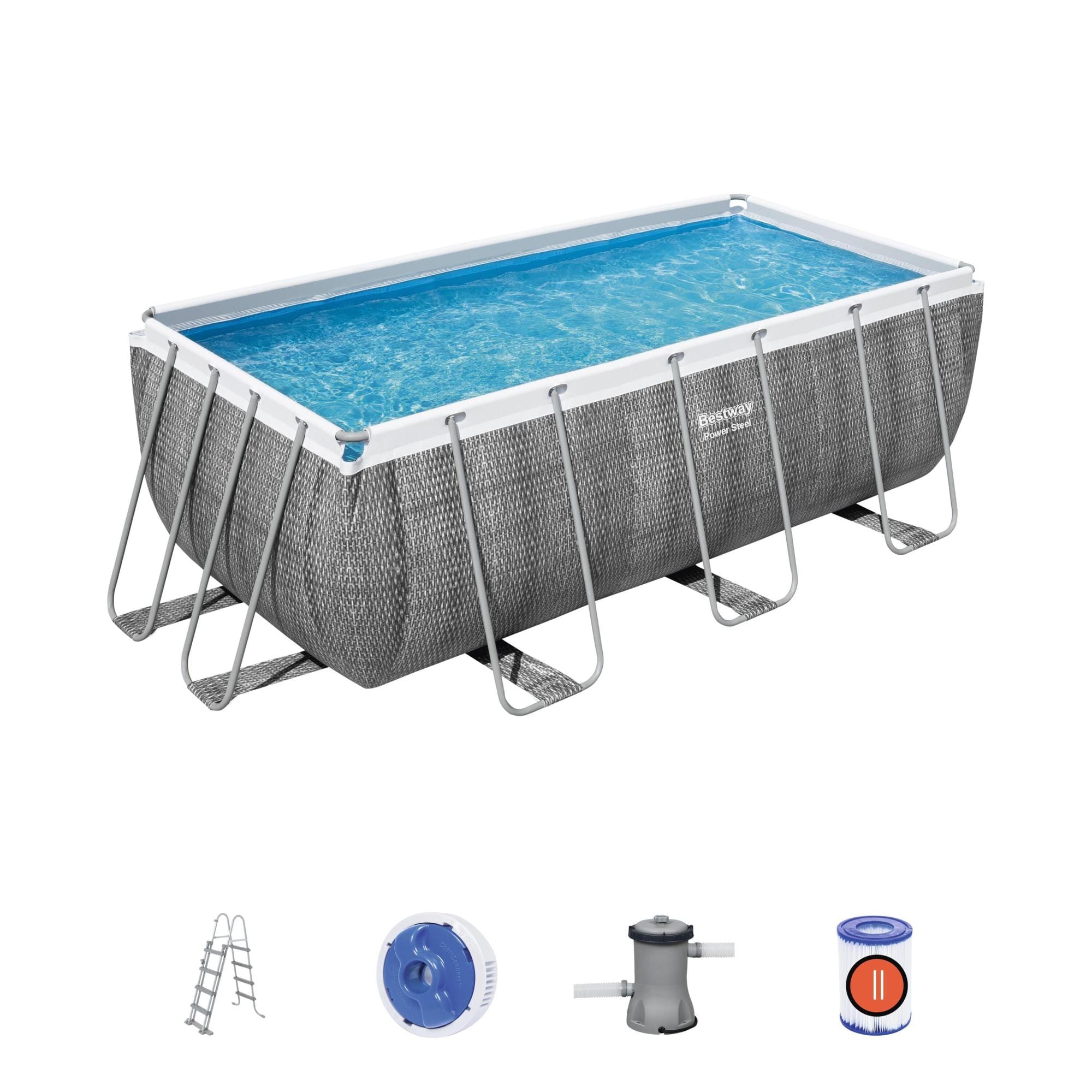 Piscine fuori terra Set piscina da 412x201x122 cm effetto rattan Bestway 1