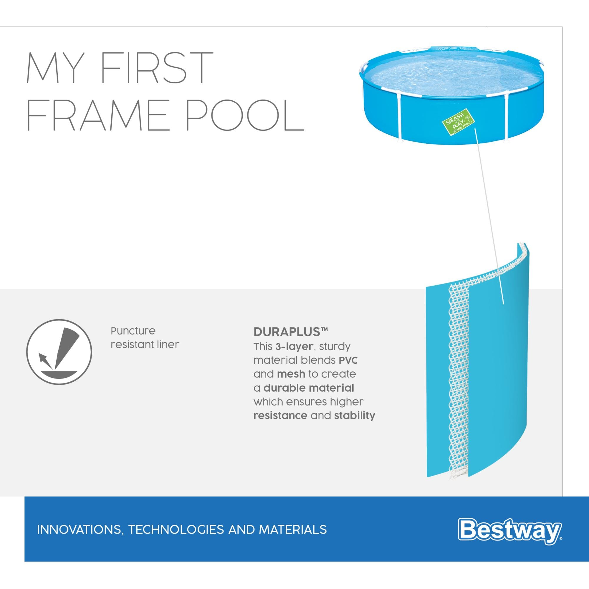 Giochi gonfiabili per bambini Piscinetta per bambini con struttura rigida da 152x38 cm Bestway 8