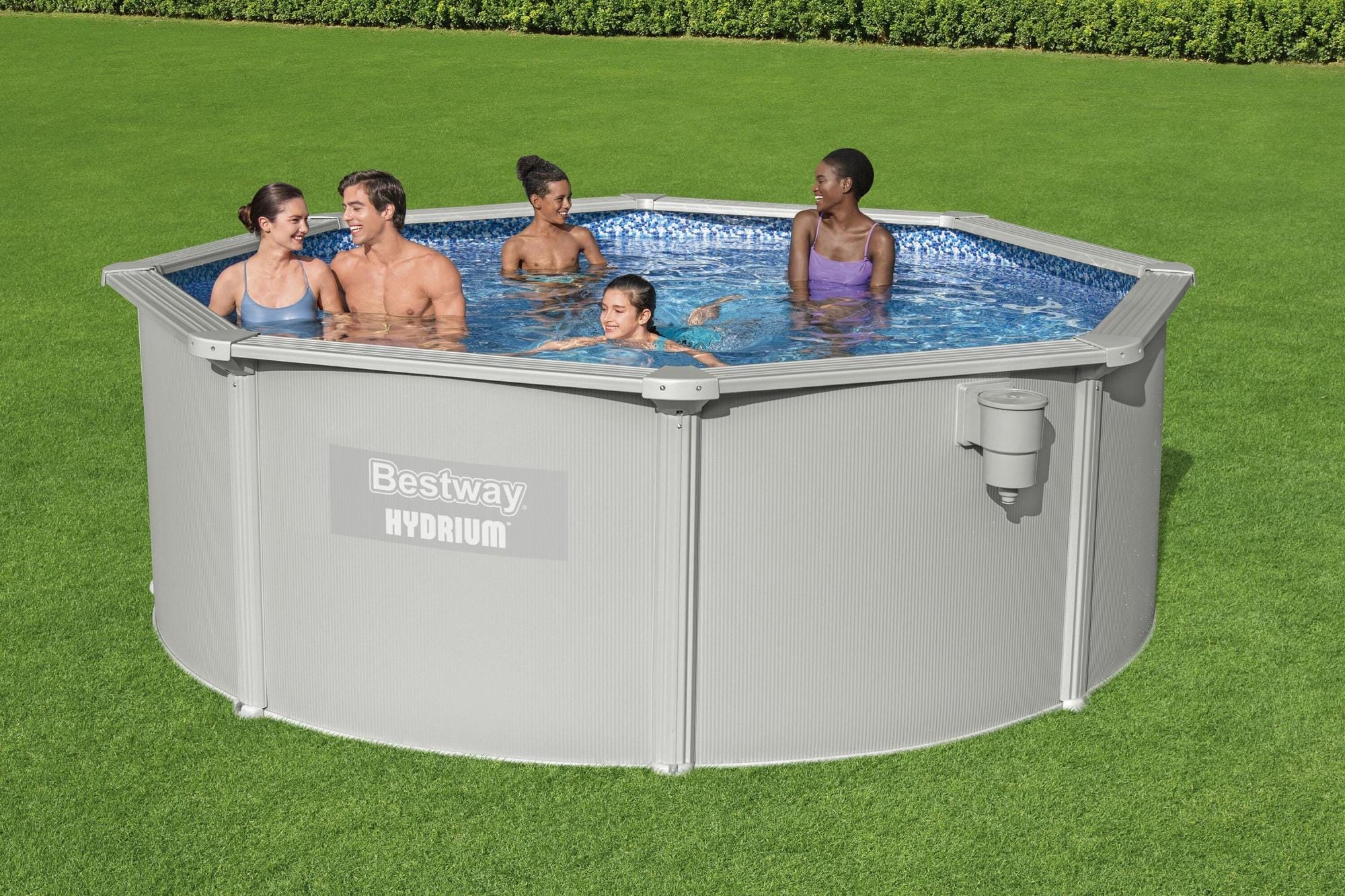 Piscine fuori terra Set piscina fuori terra rotonda Hydrium da 360x120 cm grigio Bestway 1