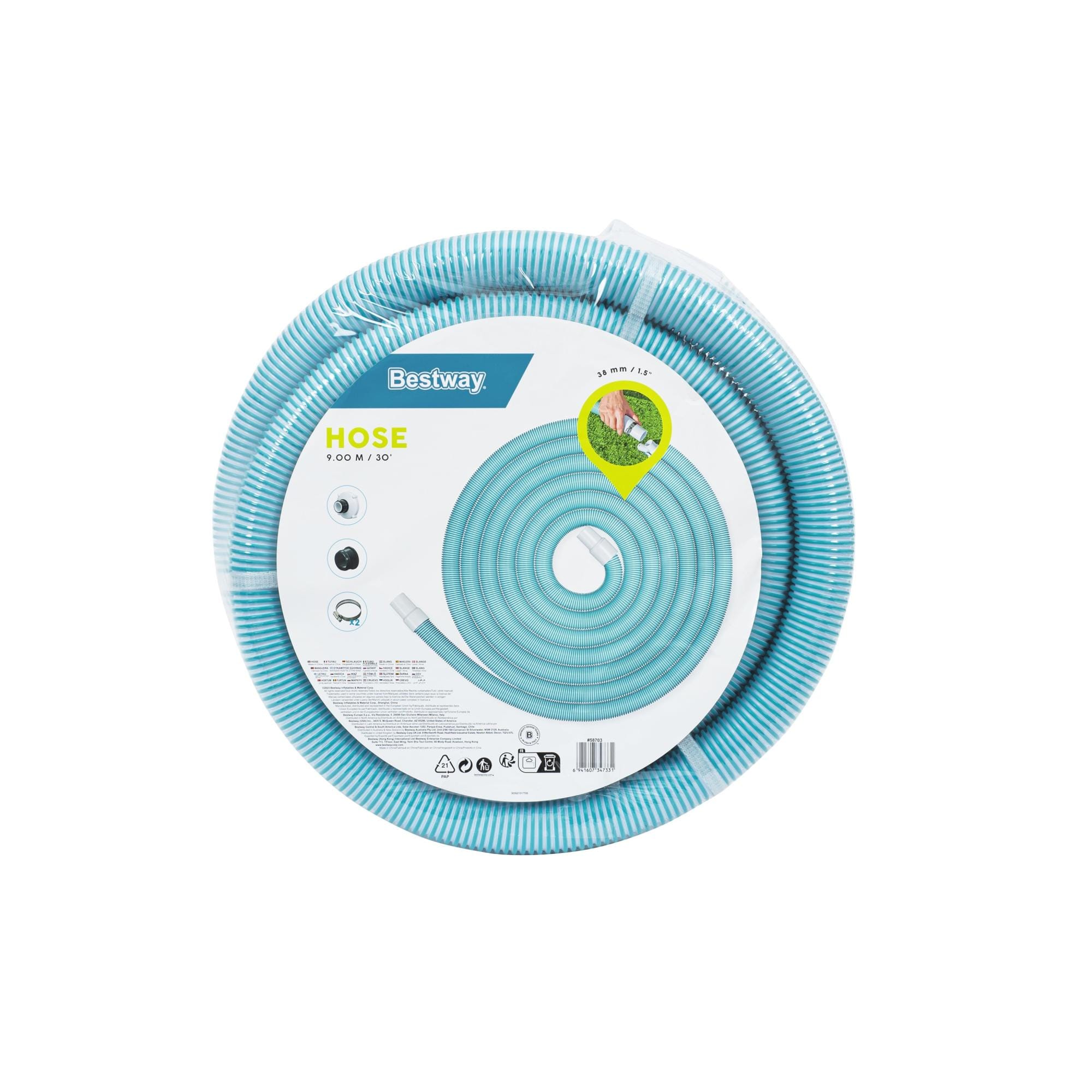 Accessori Piscine e Spa Tubo da 9 metri e diametro da 38 mm azzurro Bestway 5