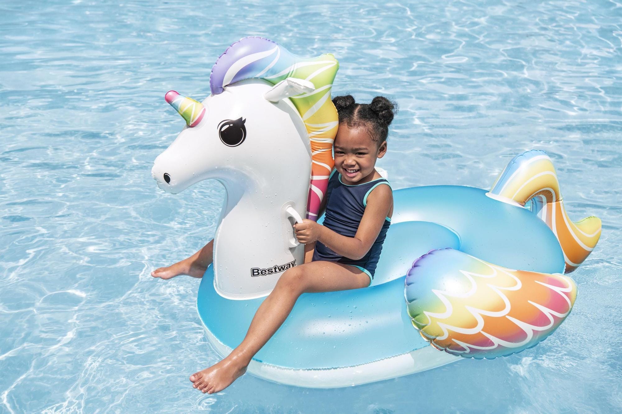 Giochi gonfiabili per bambini Cavalcabile gonfiabile da piscina Fantasy Unicorn Bestway 1