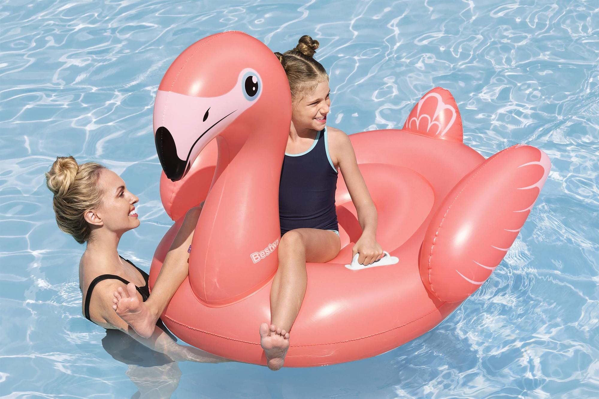 Giochi gonfiabili per bambini Cavalcabile da piscina per bambini Flamingo Bestway 2