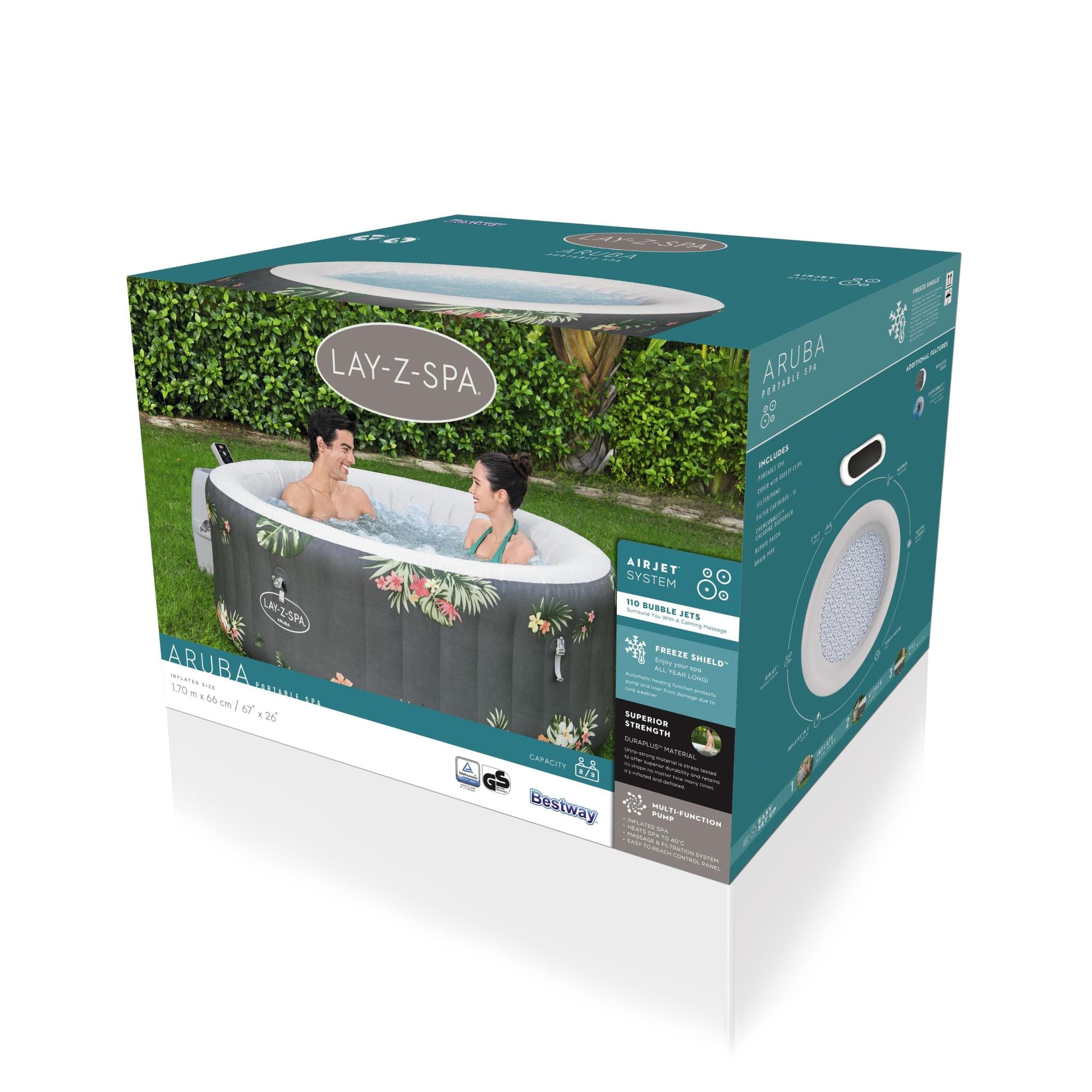 Idromassaggi gonfiabili Lay-Z-Spa Idromassaggio gonfiabile Lay-Z-Spa Aruba AirJet 2-3 persone Bestway 10