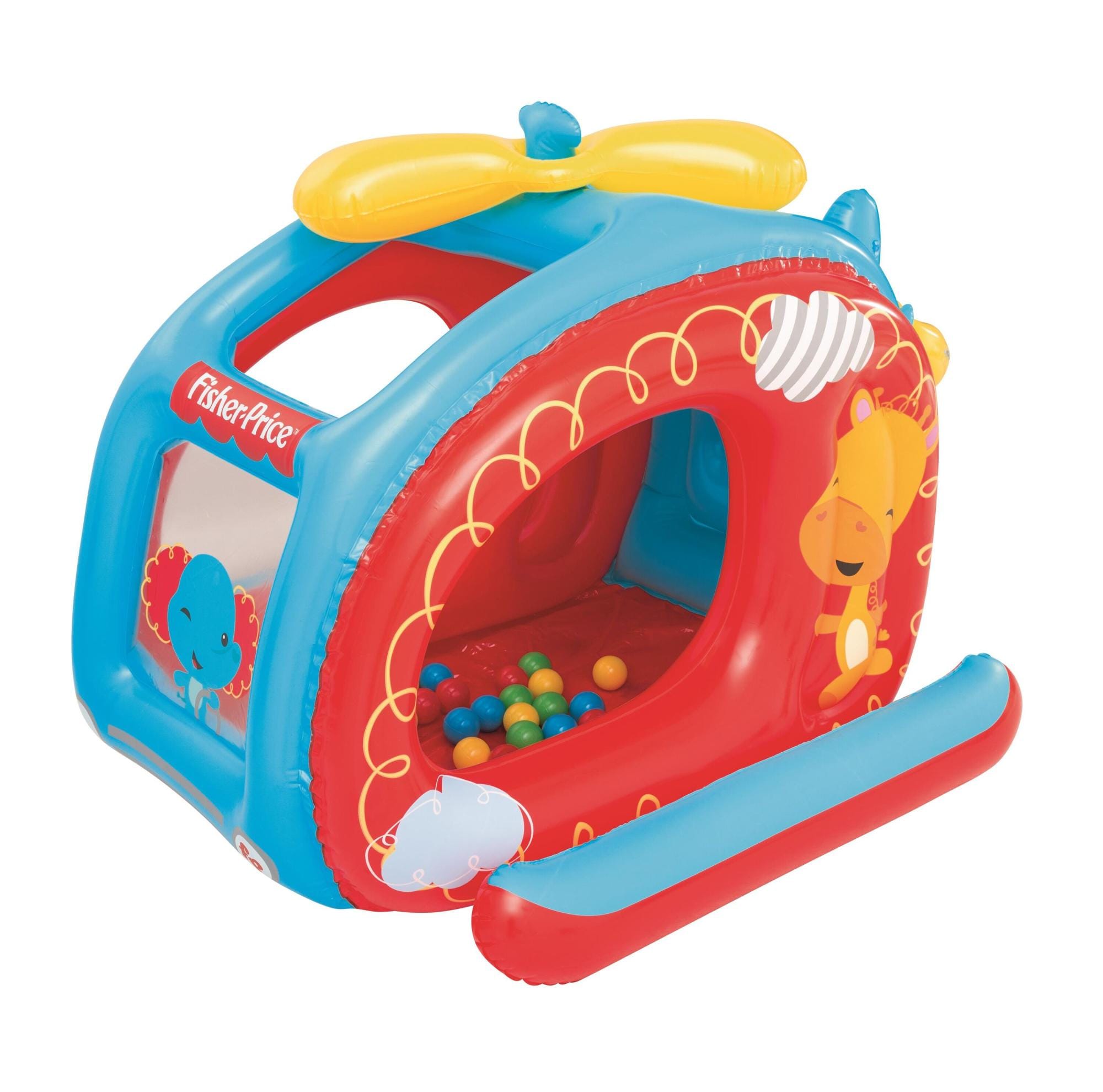 Giochi gonfiabili per bambini Playcenter gonfiabile Elicottero Fisher-Price con palline Bestway 14