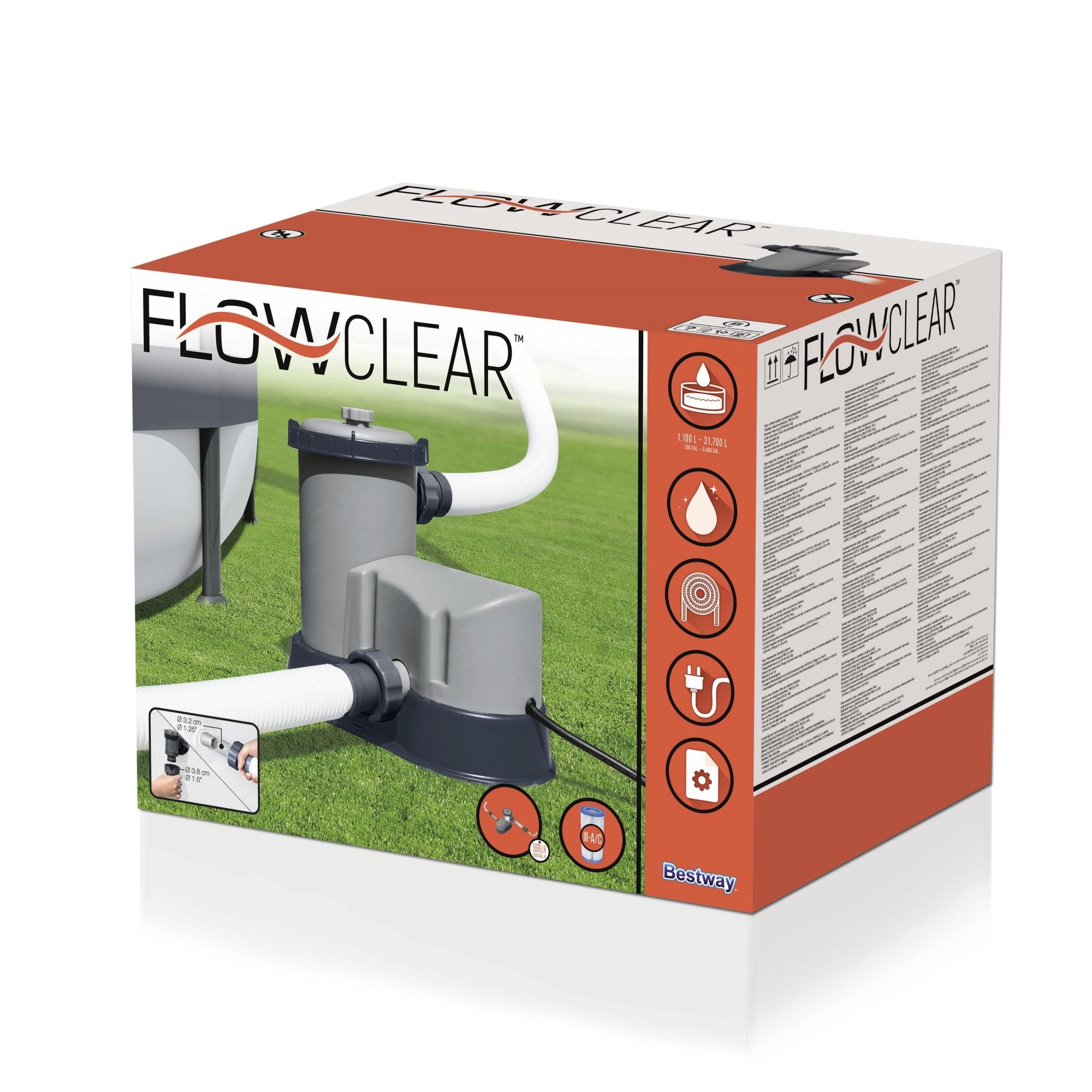 Pompe di filtraggio e Cartucce Pompa filtro a cartuccia Tipo III da 5.678 L/H Bestway 6