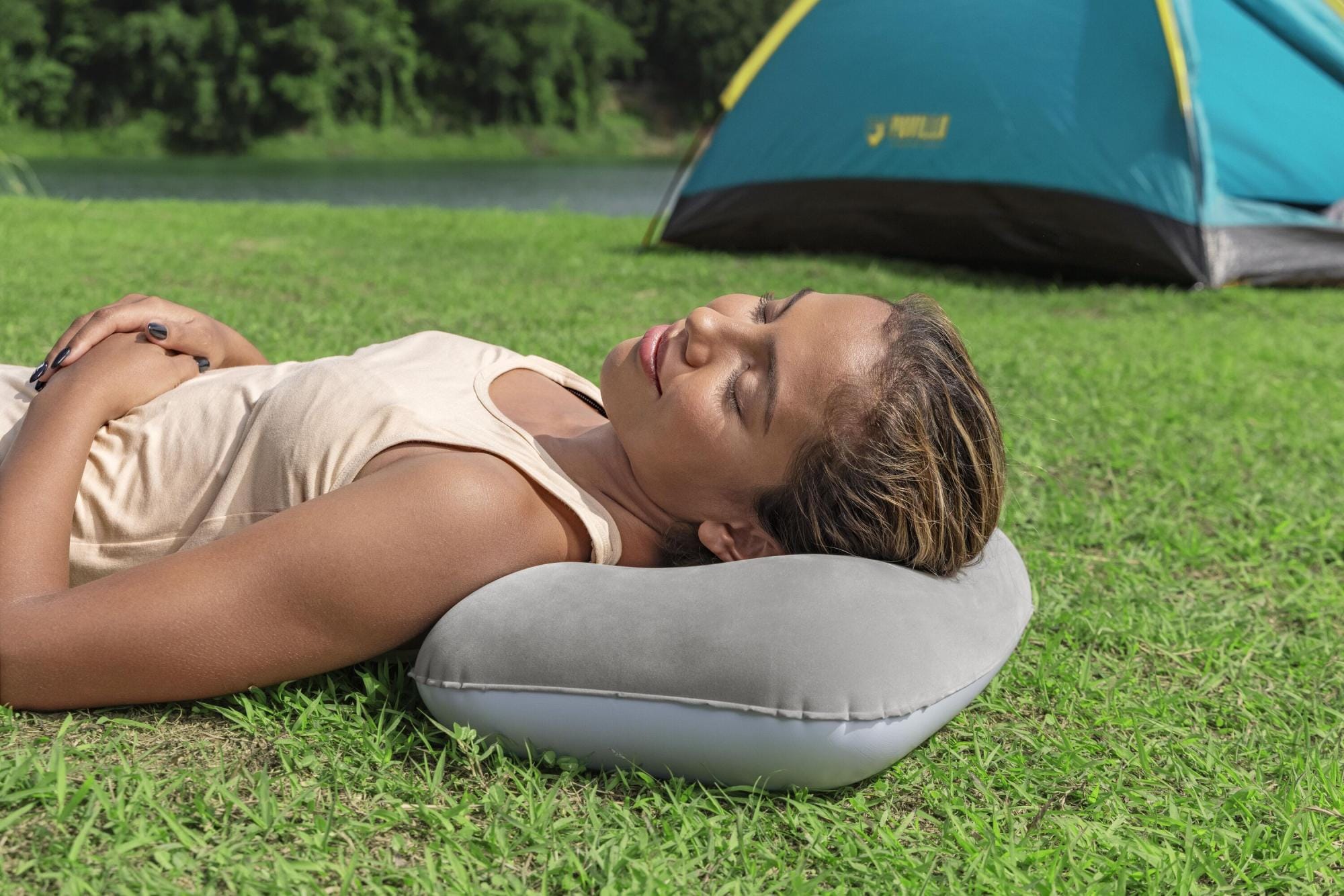 Campeggio Cuscino gonfiabile grigio da viaggio Bestway 3