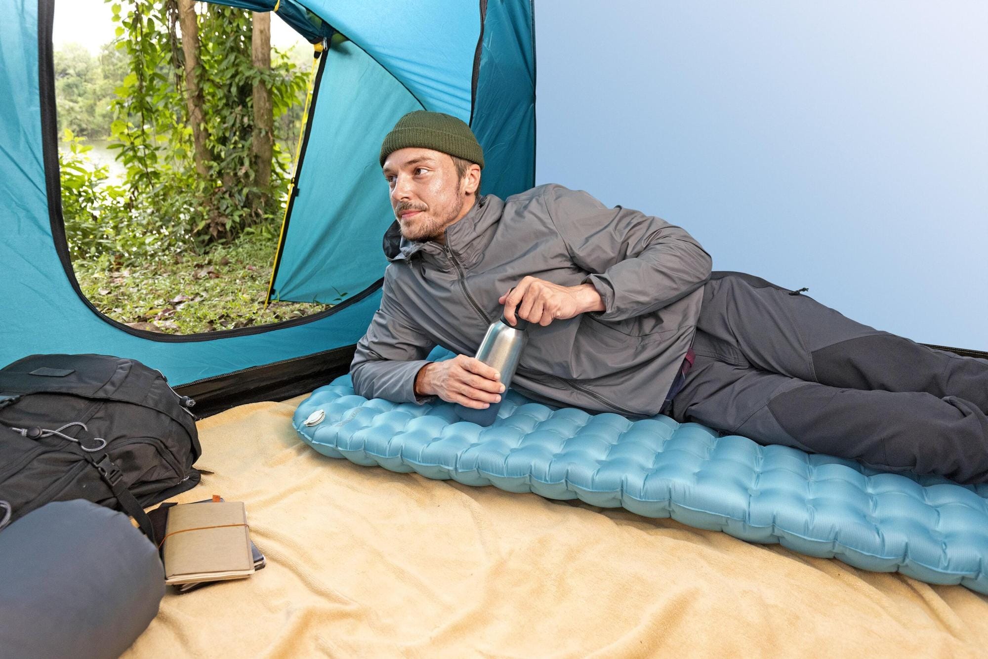 Materassi gonfiabili Materassino a mummia AlpineLite da campeggio da 183x63,5x7,5 cm Bestway 1