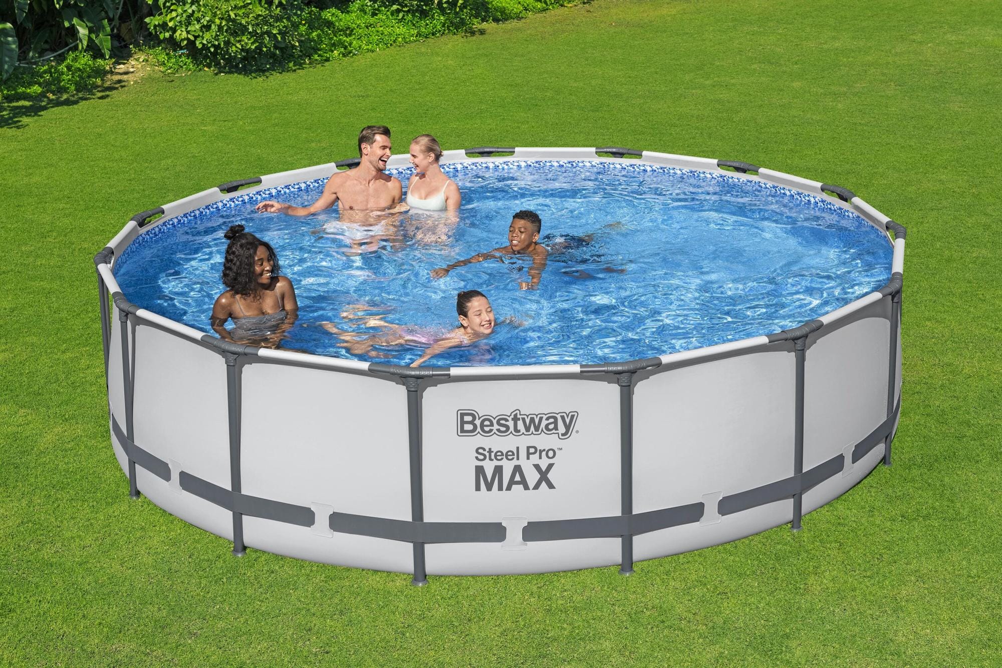 Piscine fuori terra Set piscina da 457x107 cm grigio chiaro Bestway 1