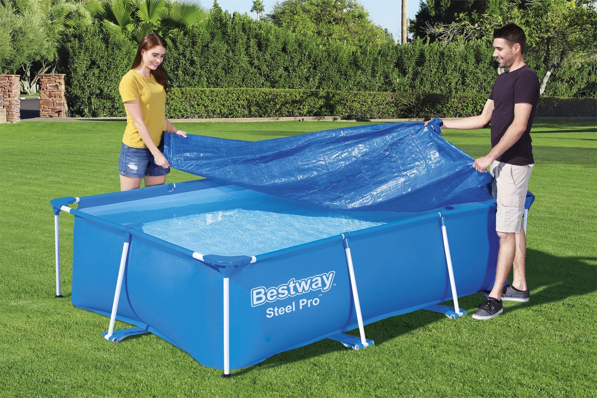 Coperture e Tappetini Copertura per piscina rettangolare da 259x170 cm Bestway 1