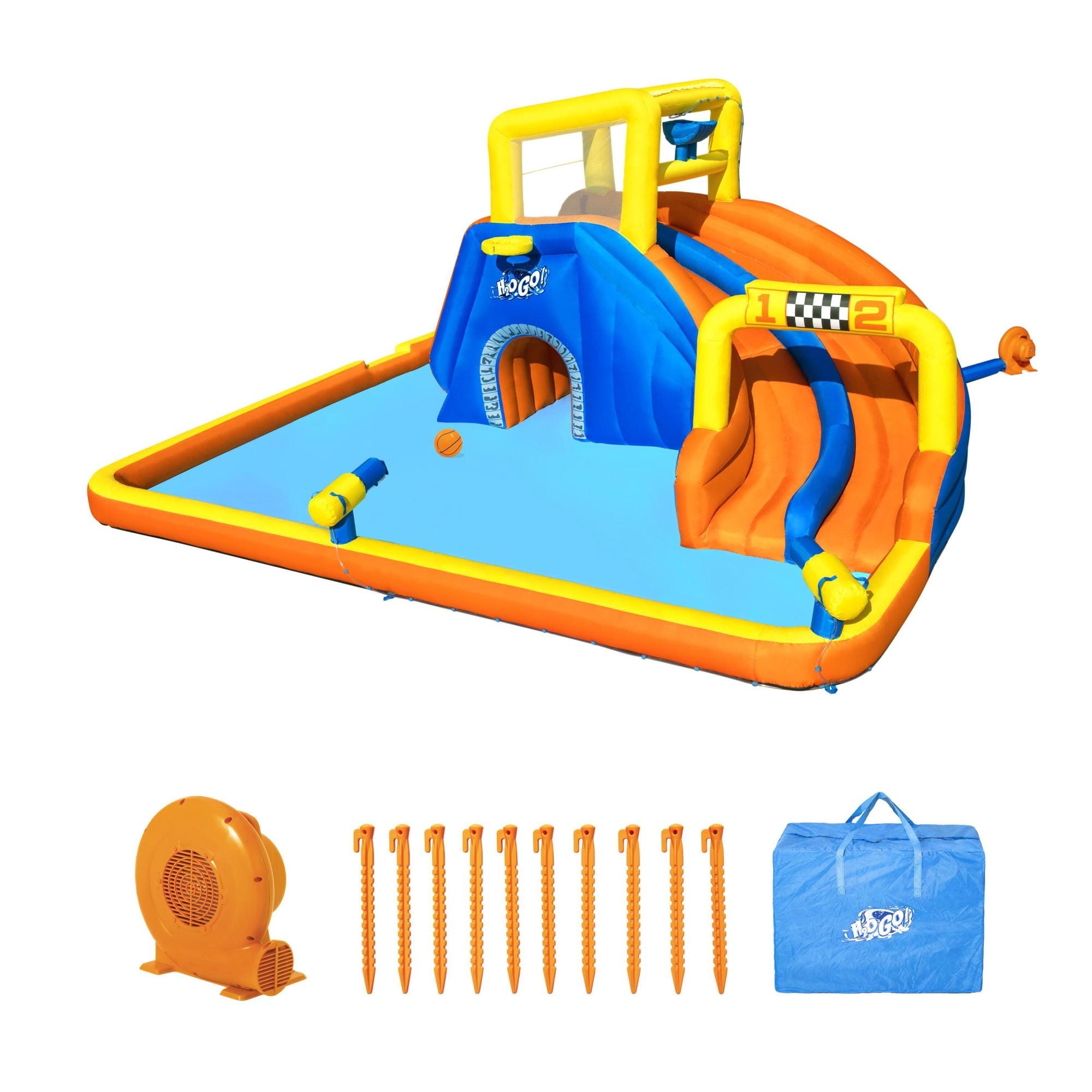 Giochi gonfiabili per bambini Parco acquatico gonfiabile Super Speedway Bestway 12
