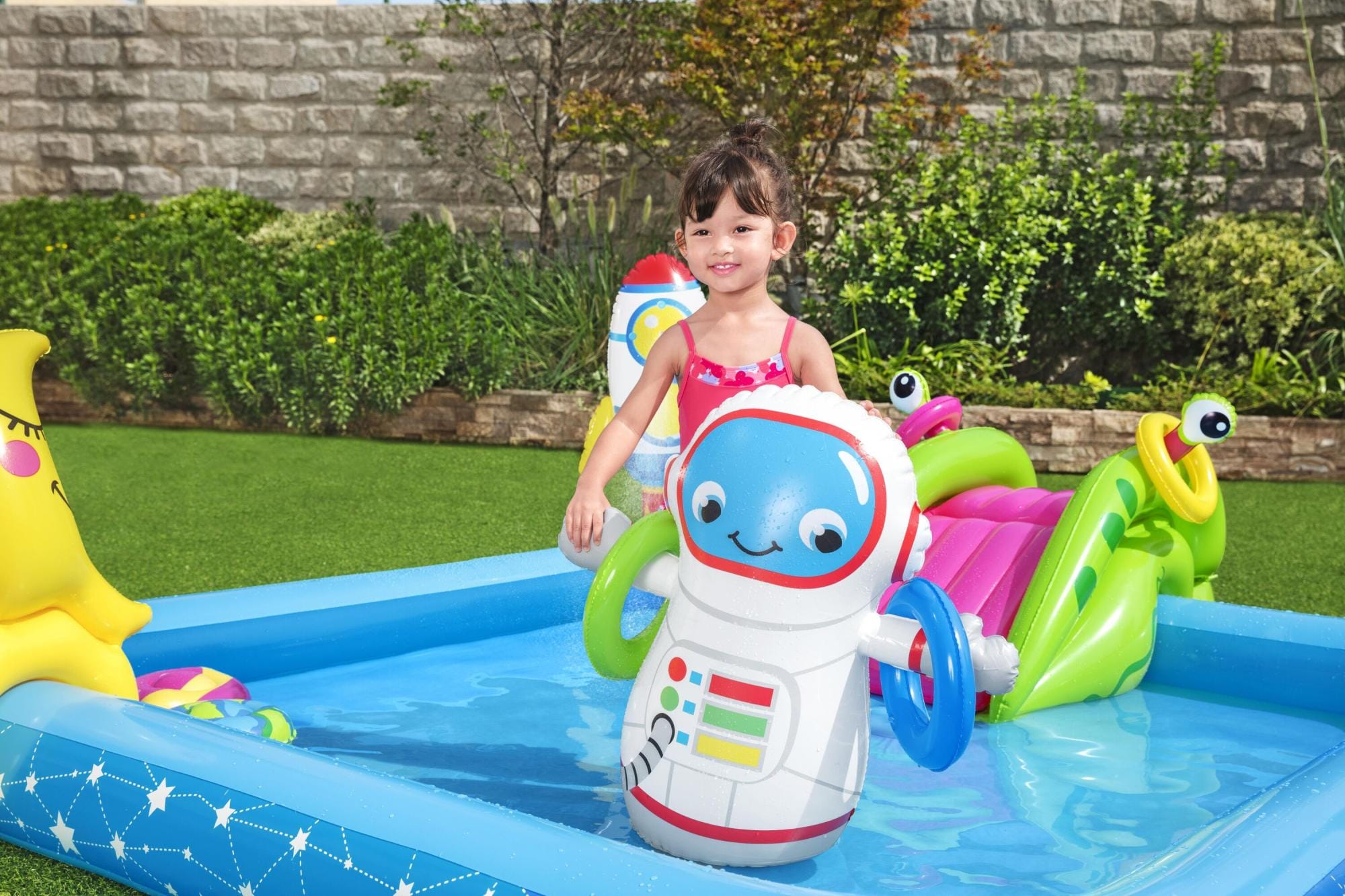 Giochi gonfiabili per bambini Playcenter gonfiabile Piccoli Astronauti con scivolo Bestway 6