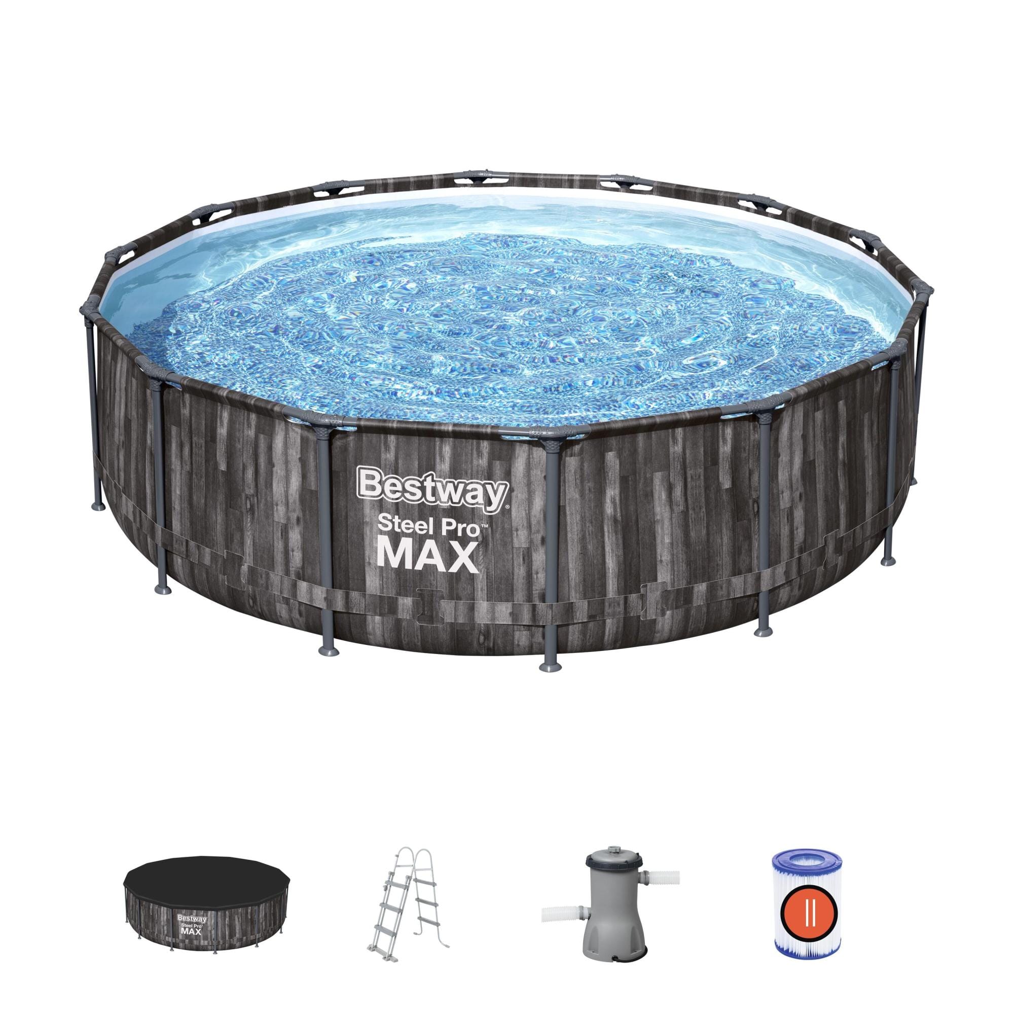 Piscine fuori terra Set piscina effetto legno scuro da 427x107 cm Bestway 1
