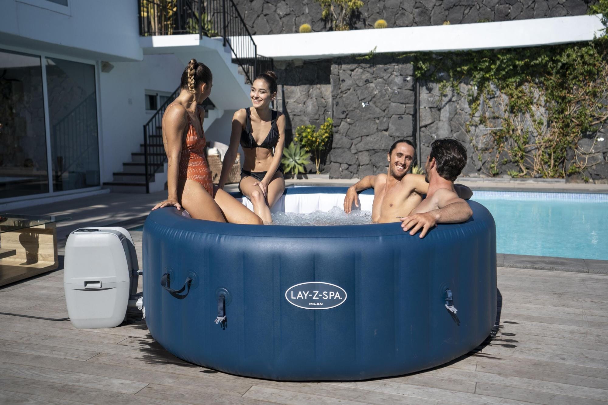Idromassaggi gonfiabili Lay-Z-Spa Idromassaggio gonfiabile Lay-Z-Spa Milan AirJet Plus 4-6 persone Bestway 1