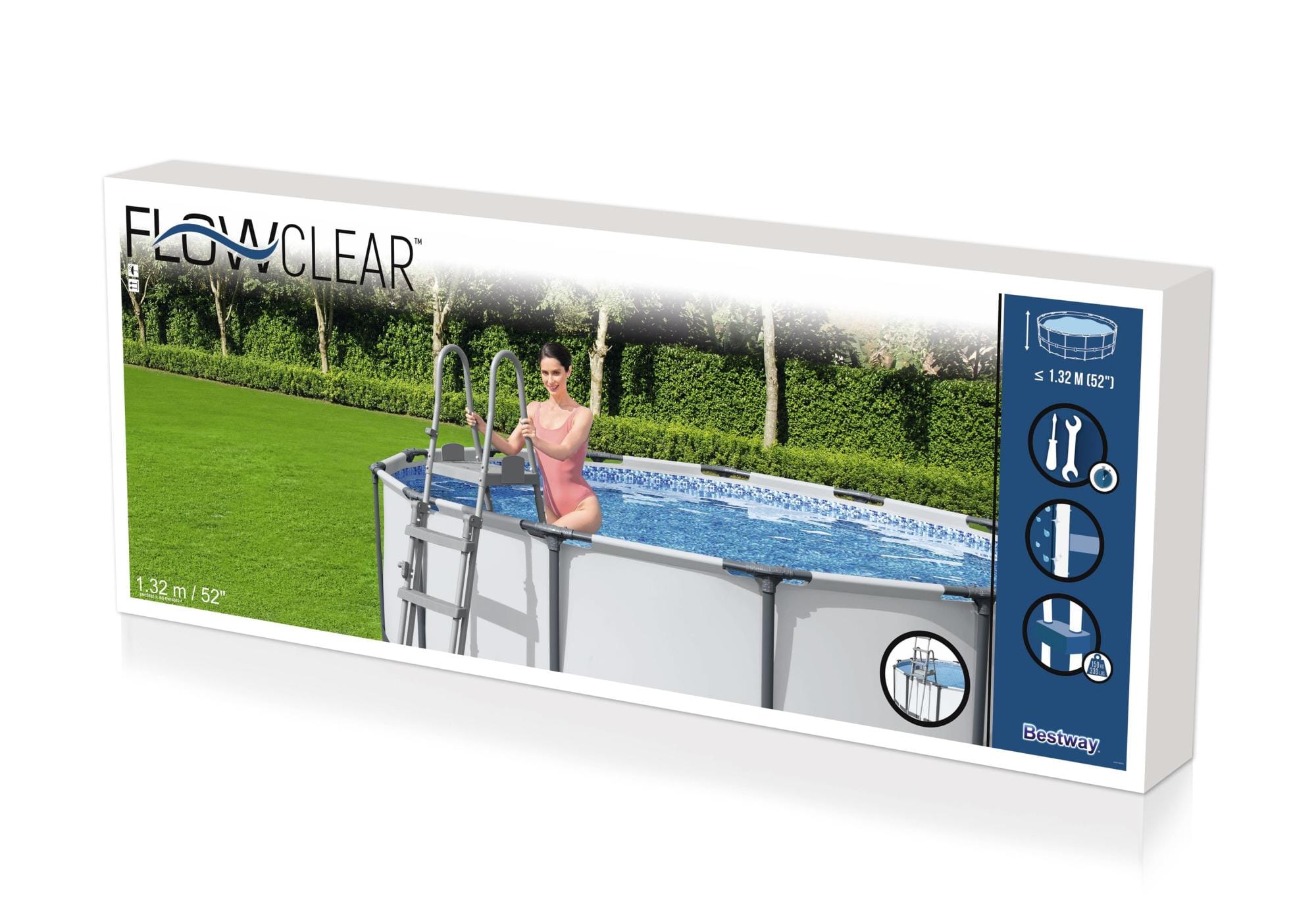 Accessori Piscine e Spa Scaletta di sicurezza per piscina da 132 cm Bestway 6