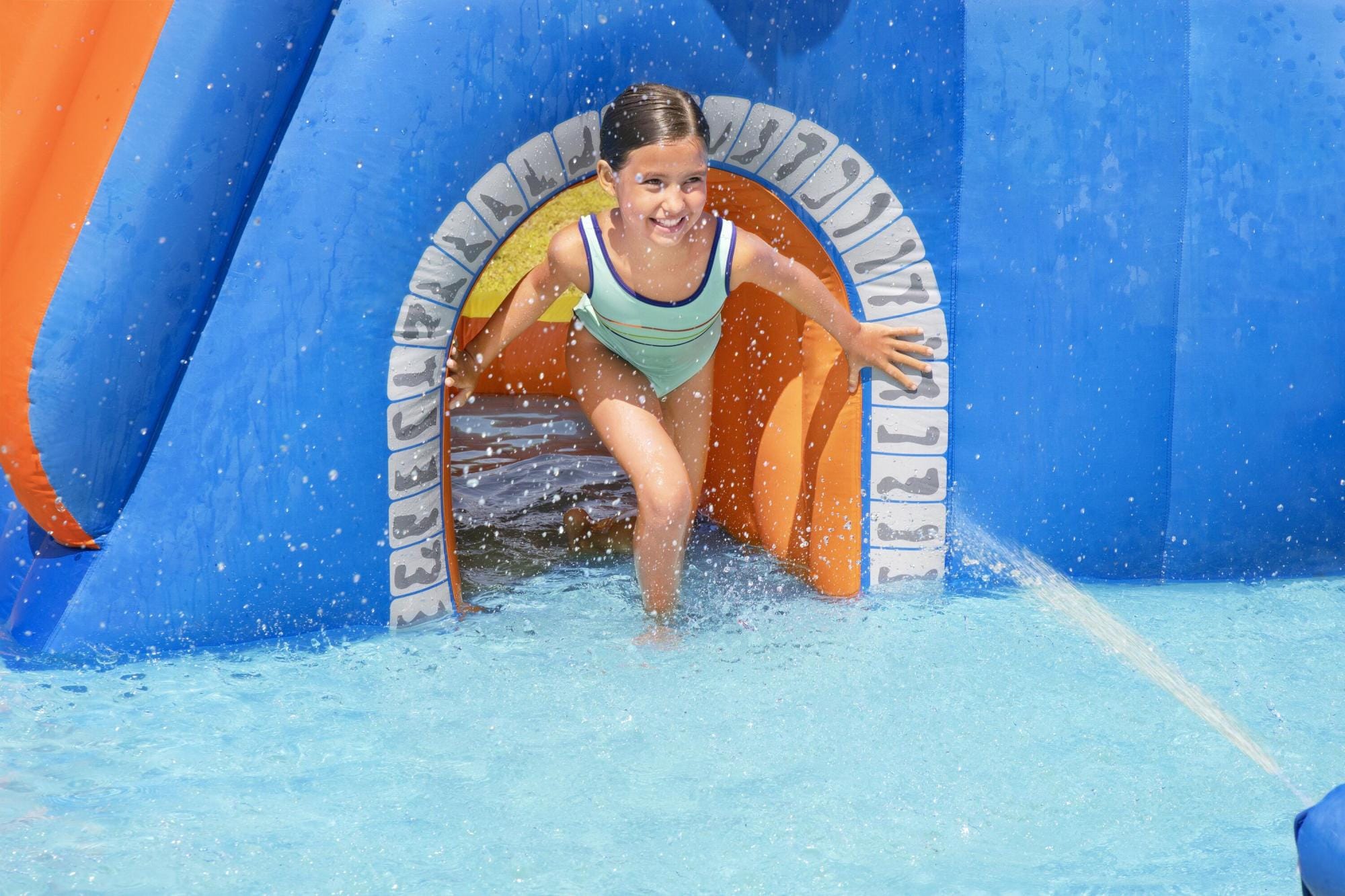 Giochi gonfiabili per bambini Parco acquatico gonfiabile Super Speedway Bestway 7