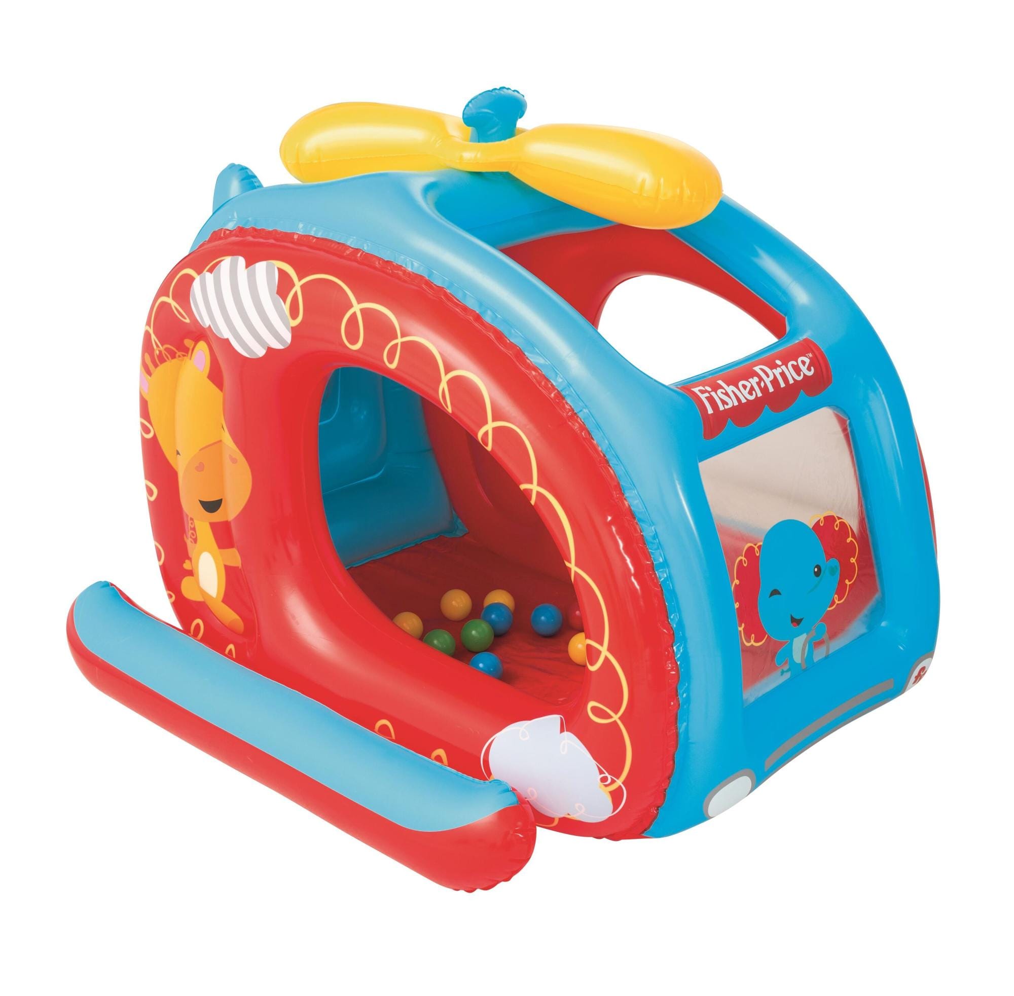Giochi gonfiabili per bambini Playcenter gonfiabile Elicottero Fisher-Price con palline Bestway 16