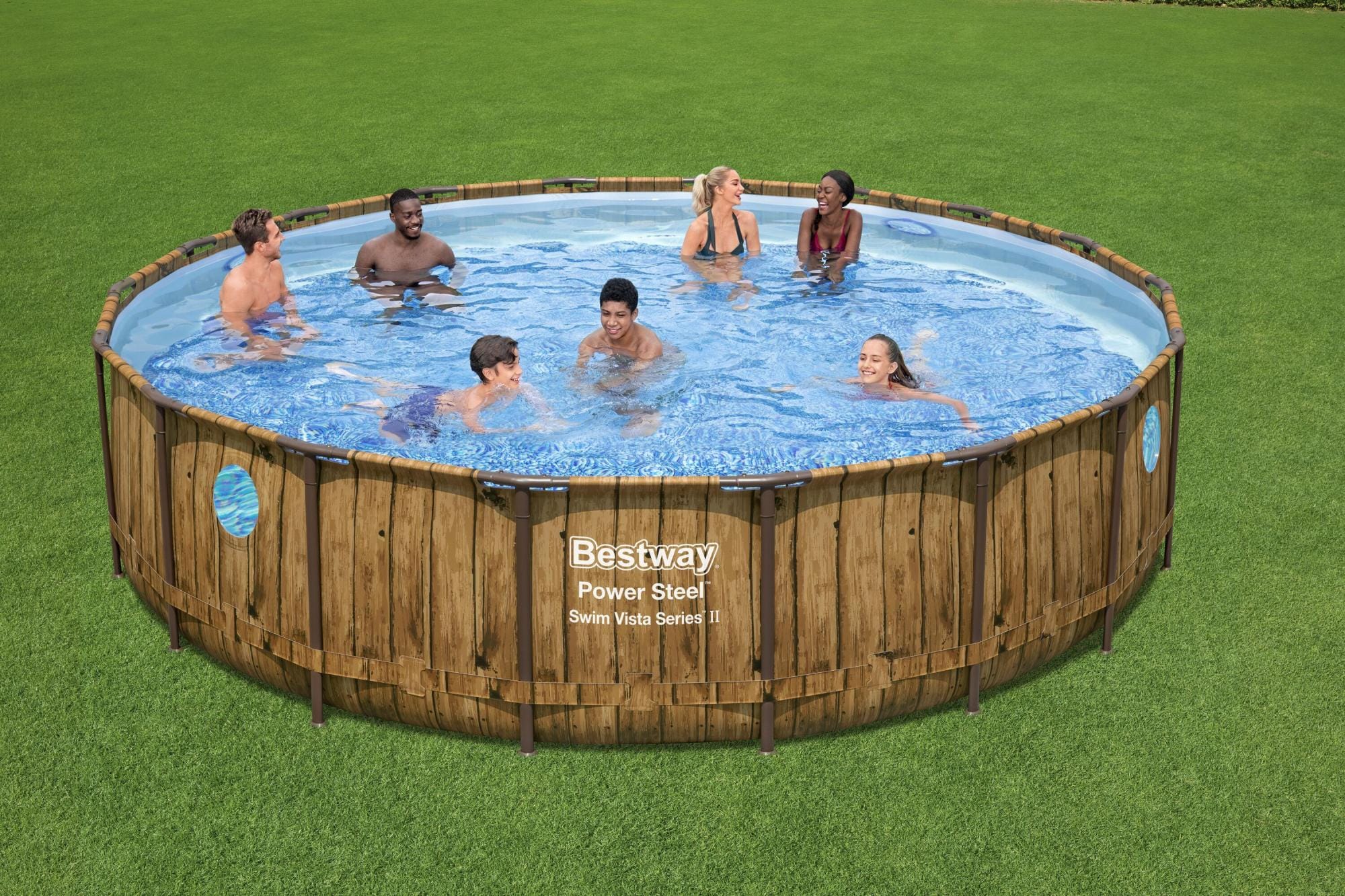 Piscine fuori terra Piscina base struttura e liner Power Steel Swim Vista - 549x122 cm Bestway 1