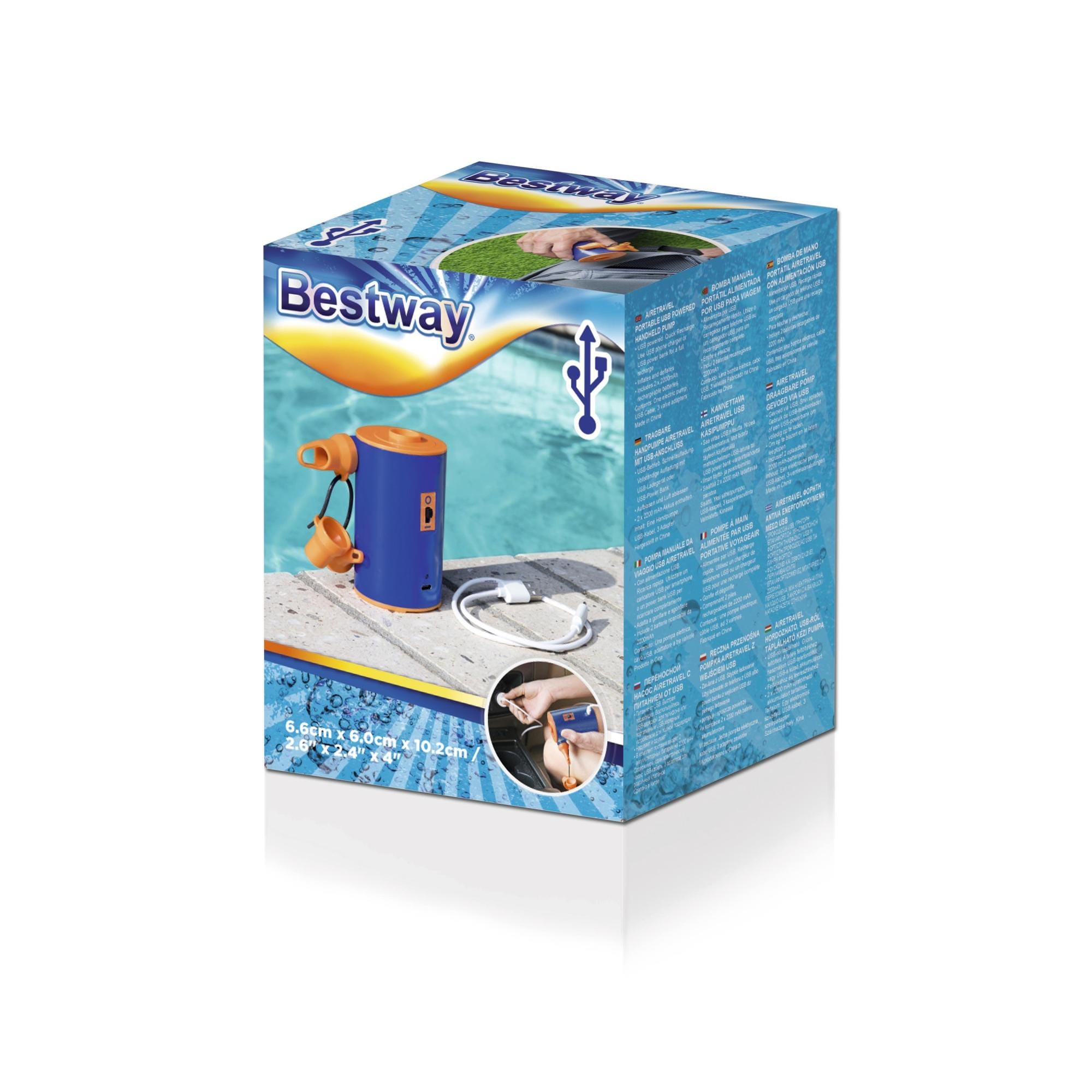 Pompe di gonfiaggio Pompa di gonfiaggio AireTravel da viaggio con USB Bestway 7