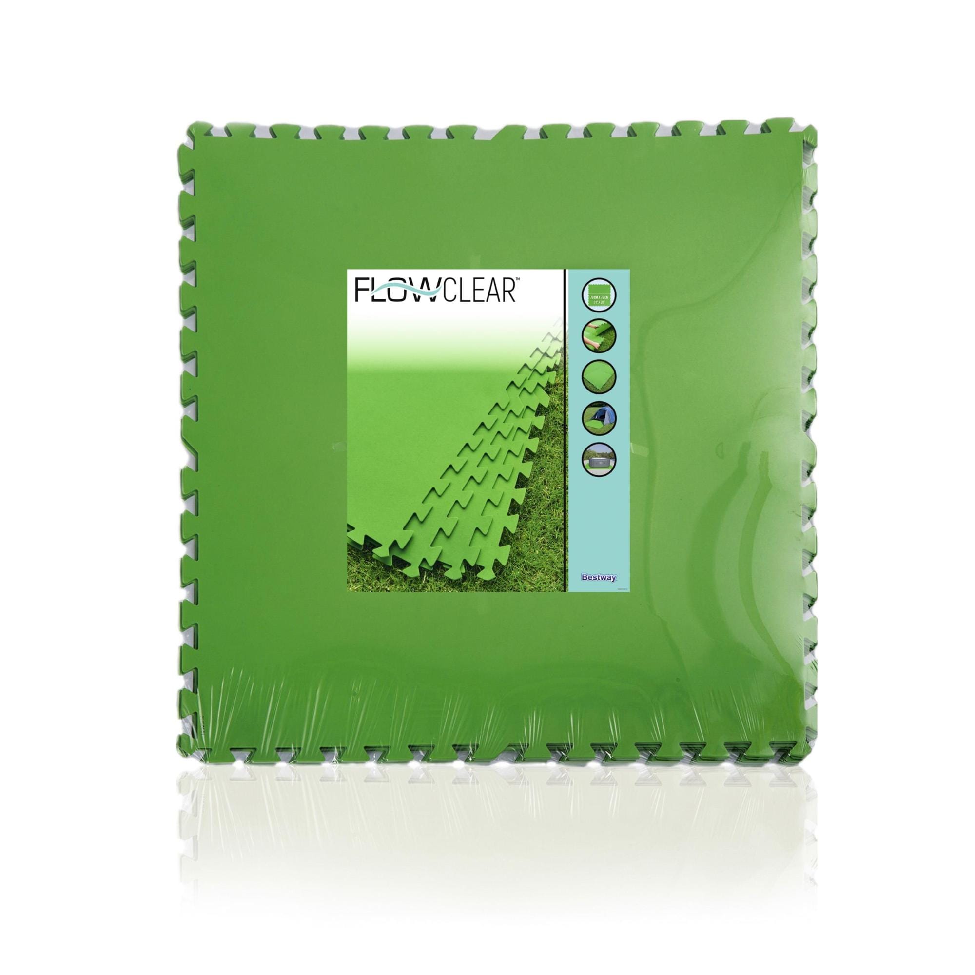 Accessori Piscine e Spa Tappeto sotto piscina componibile da 78x78 cm verde Bestway 7