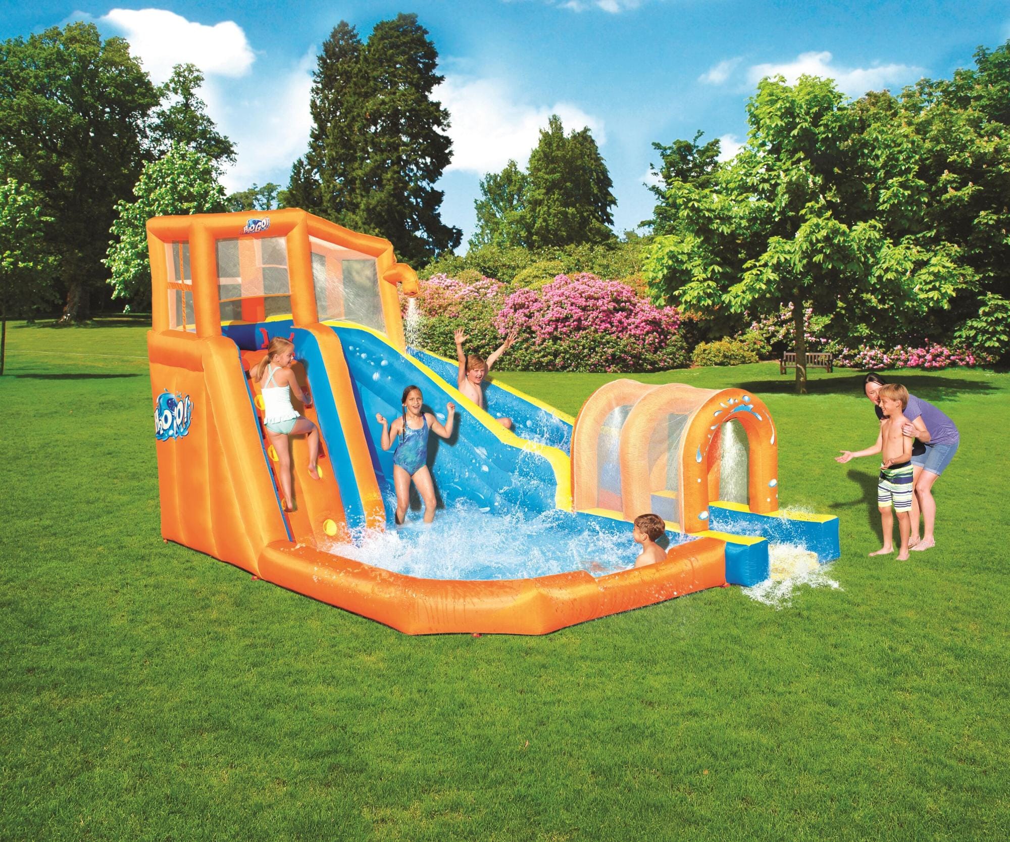 Giochi gonfiabili per bambini Parco acquatico gonfiabile Hurricane Tunnel Blast Constant Air Bestway 1