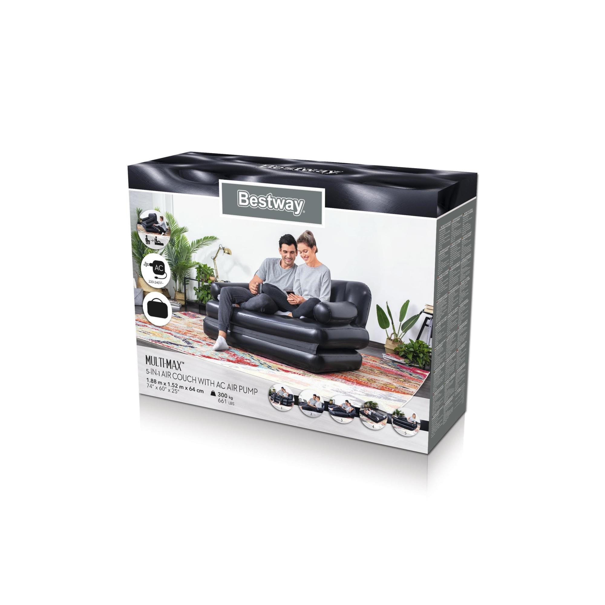 Arredo gonfiabile casa e giardino Divano gonfiabile multifunzione 5 in 1 Bestway 7