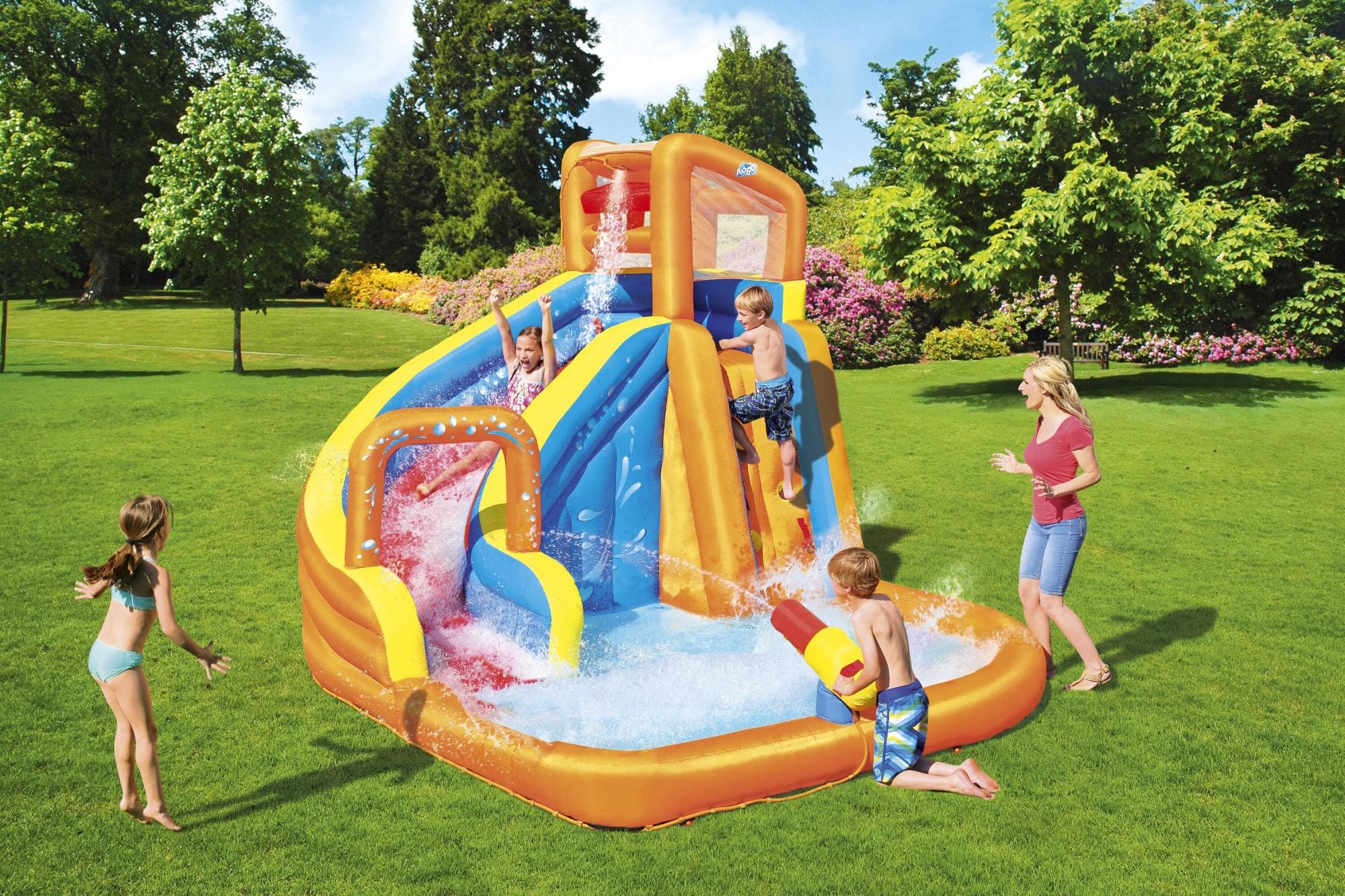 Giochi gonfiabili per bambini Parco acquatico gonfiabile Turbo Splash Constant Air Bestway 2